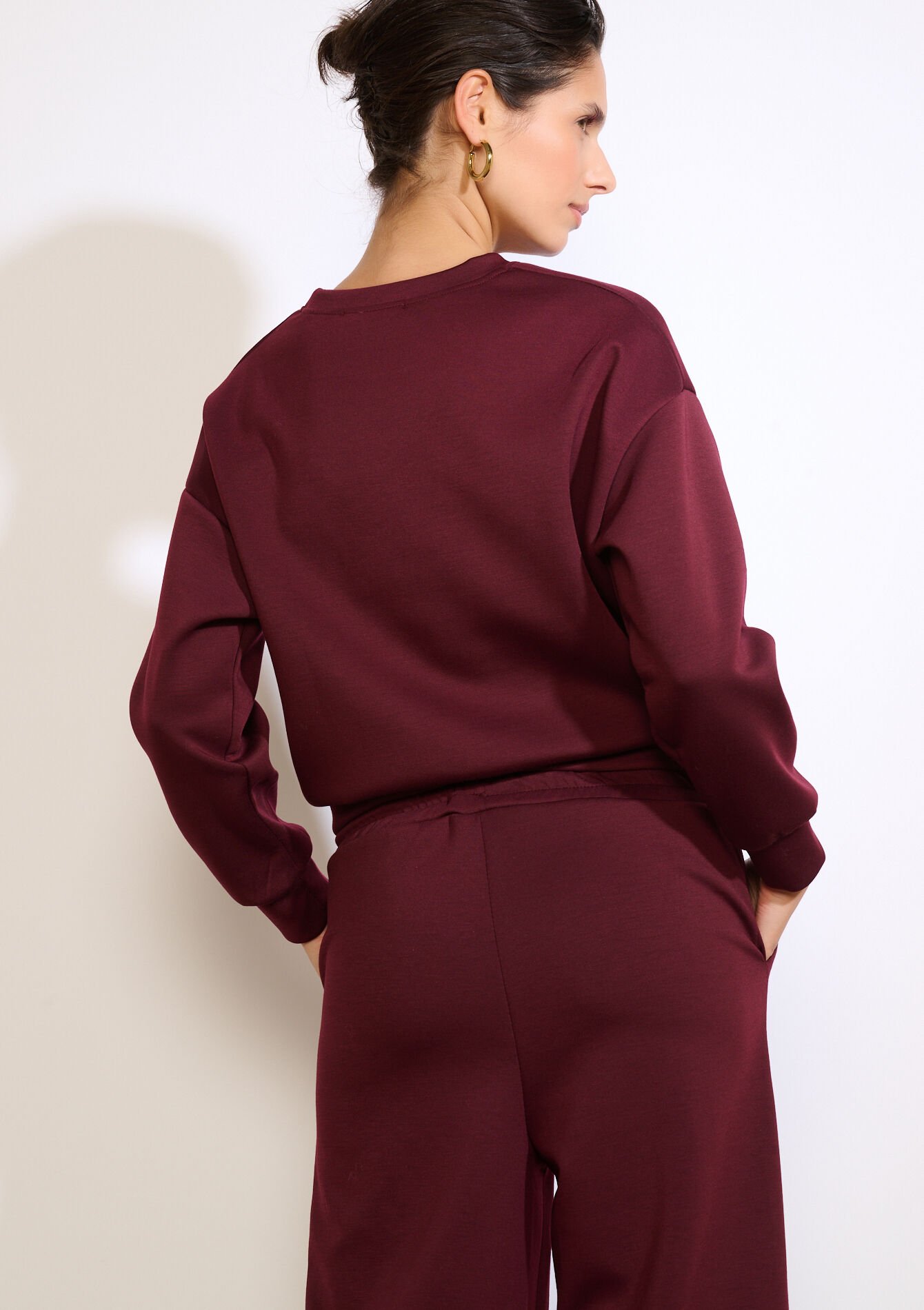 Zachte trui met lange mouwen, Zachte trui met lange mouwen - BORDEAUX WINE - 15100403_5514