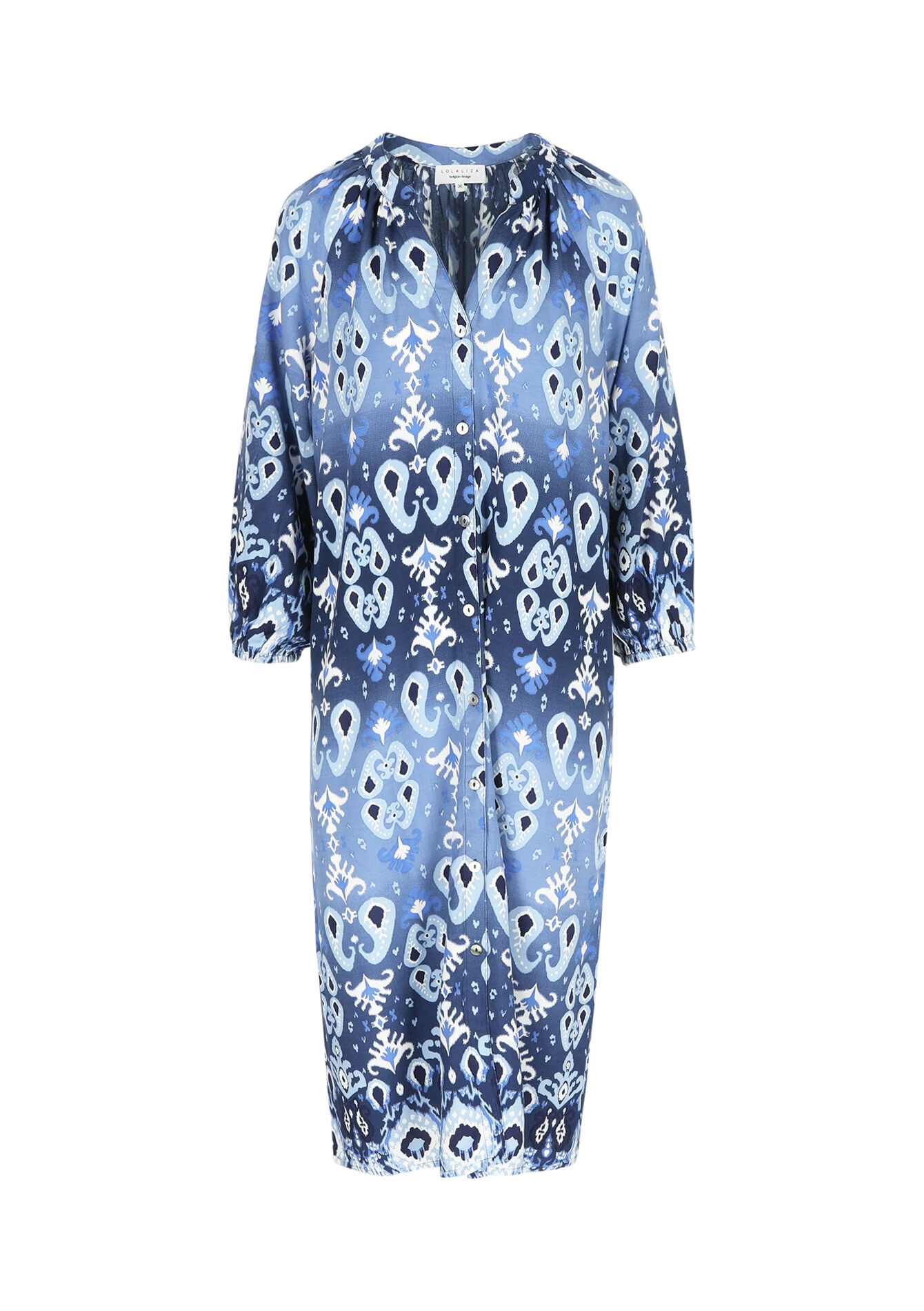 Robe caftan à imprimé, Robe caftan à imprimé - BLUE ALLURE - 08602228_2926