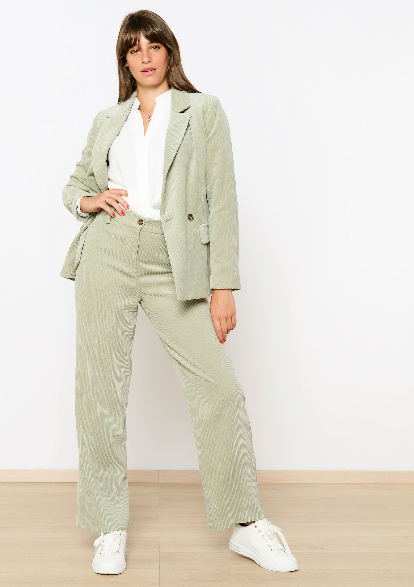 Corduroy broek, Corduroy broek - MINT GREEN - 06100650_1723