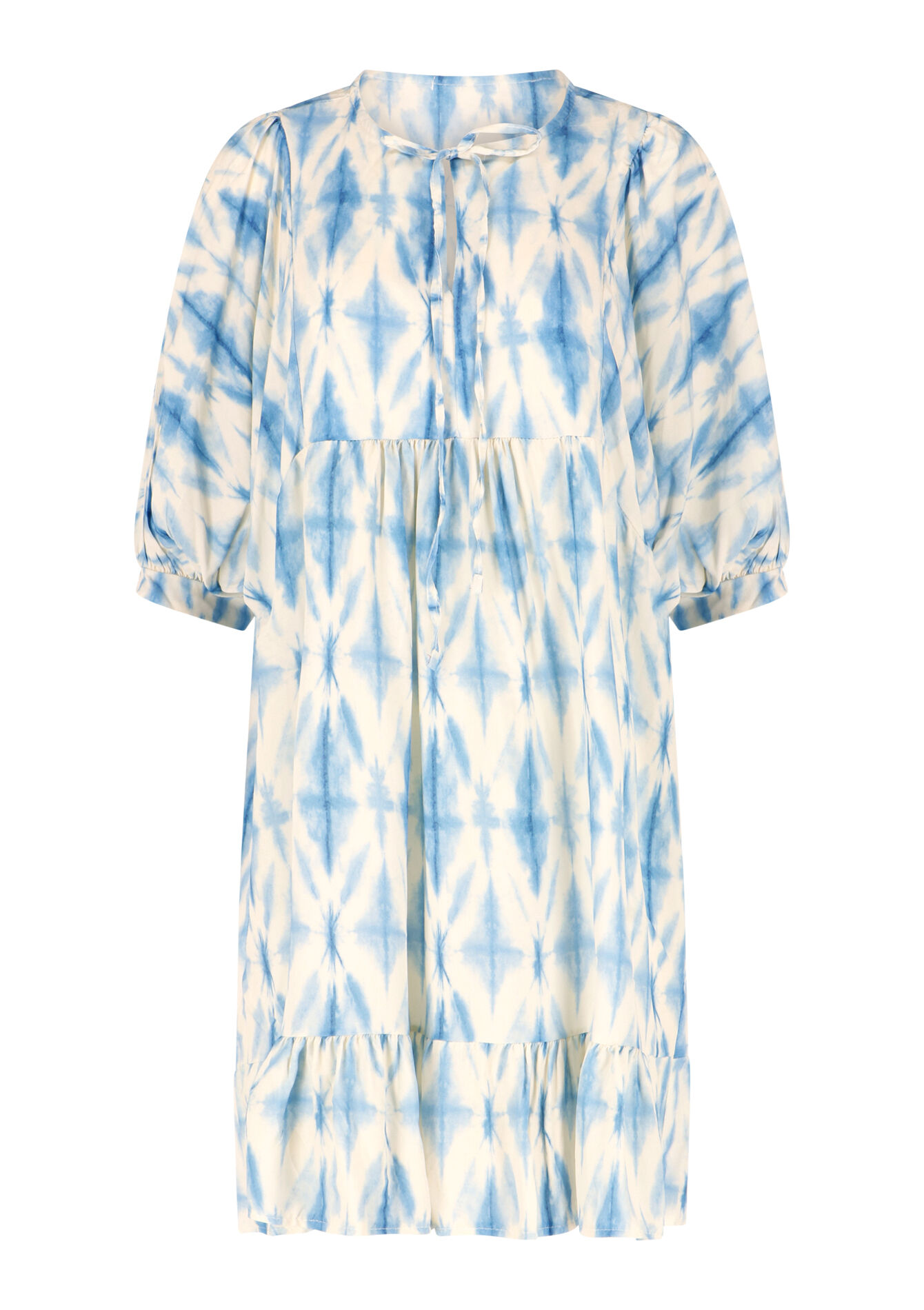 Boxy jurk met tie-dye, Boxy jurk met tie-dye - BLUE DENIM - 08103307_1638