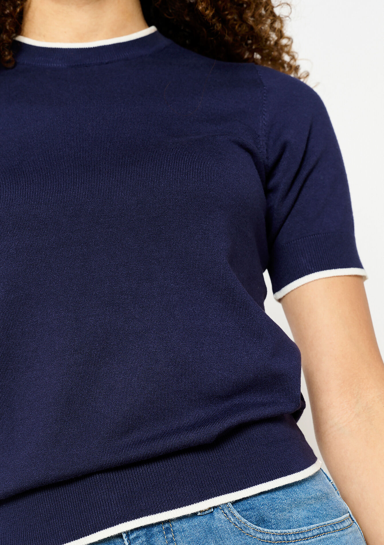 Pull à manches courtes, Pull à manches courtes - NAVY BASIC - 04006776_2723