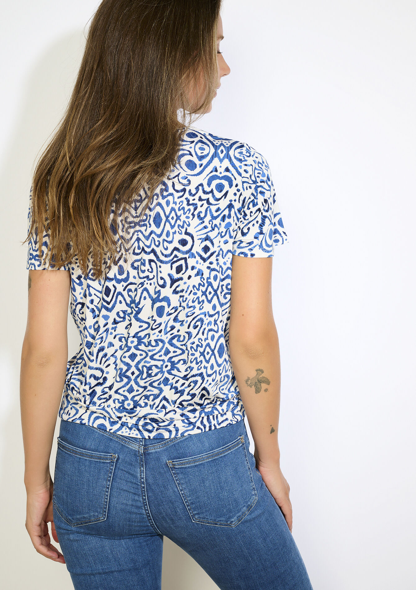 T-shirt imprimé graphique, T-shirt imprimé graphique - BLUE PASTEL - 02301912