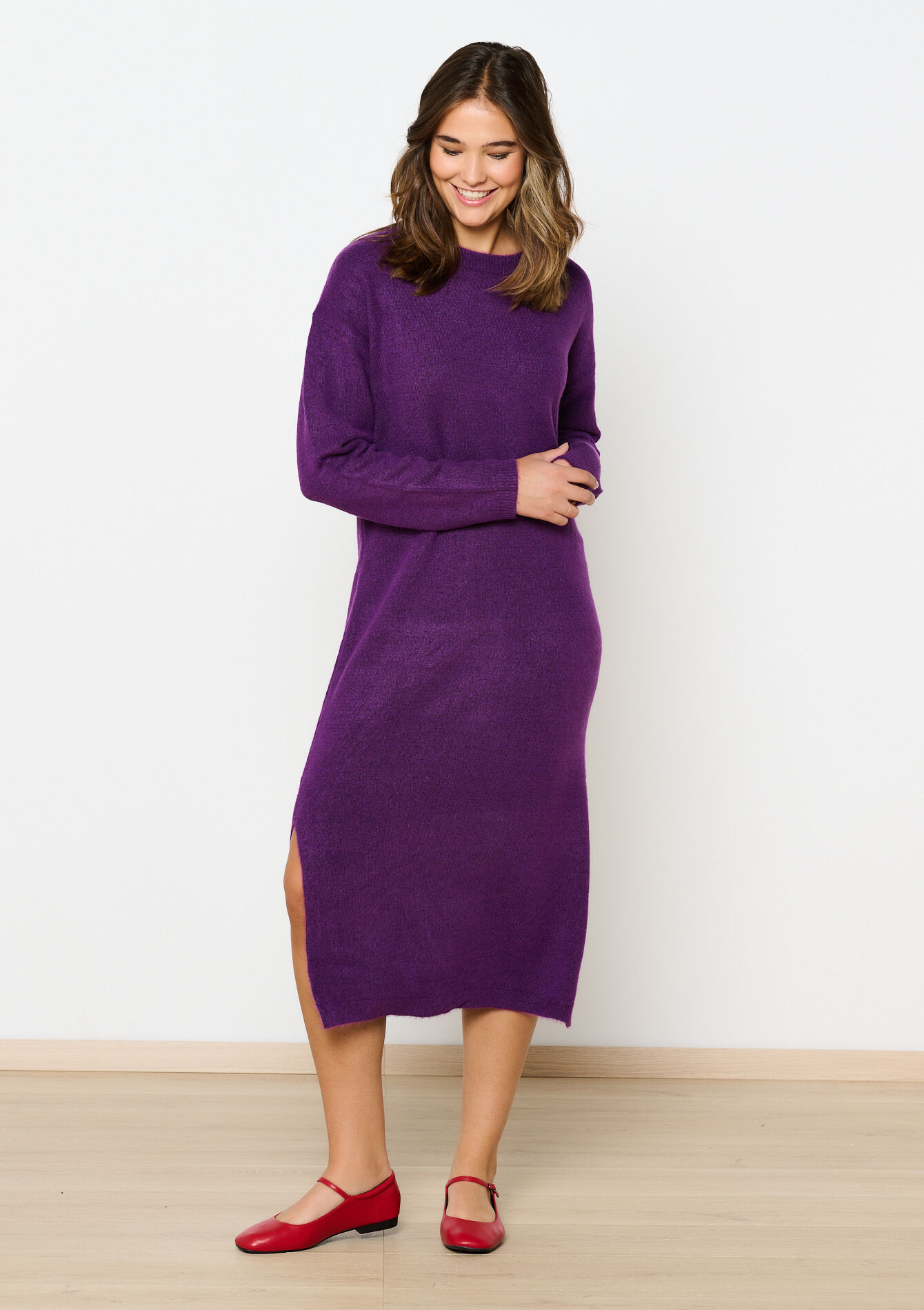 Midi trui-jurk - PURPLE - 08103551_5902