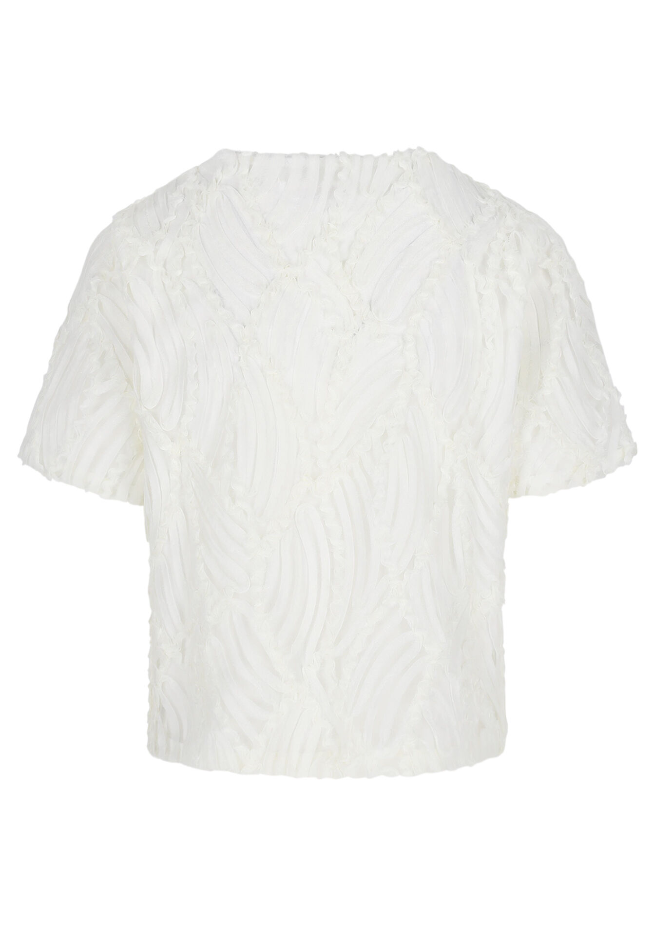 Textuur top met korte mouwen - OFFWHITE - 02301898