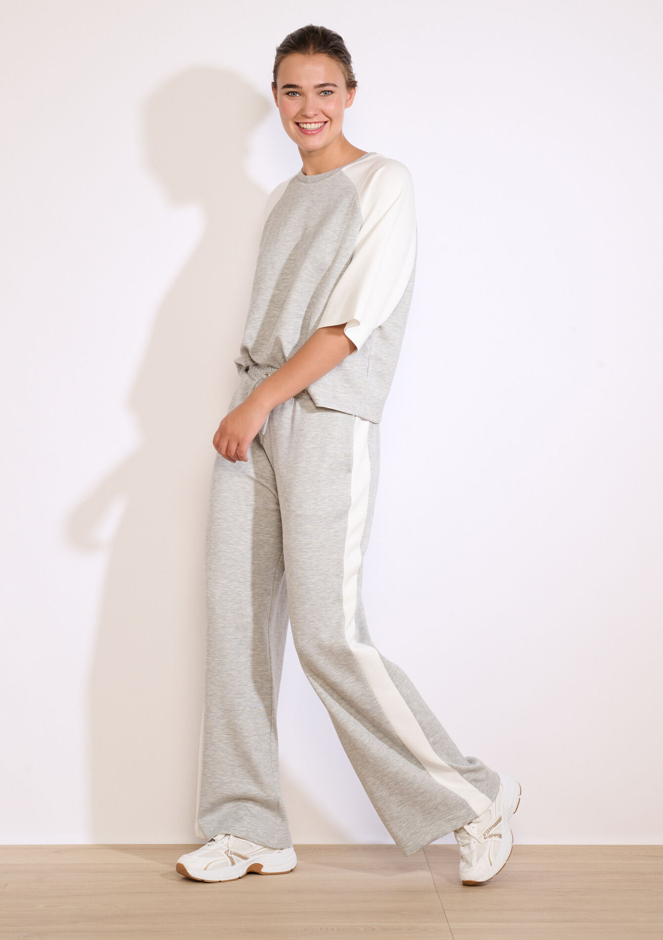 Pantalon de jogging à bandes, Pantalon de jogging à bandes - LIGHT GREY MEL - 15100372_1061