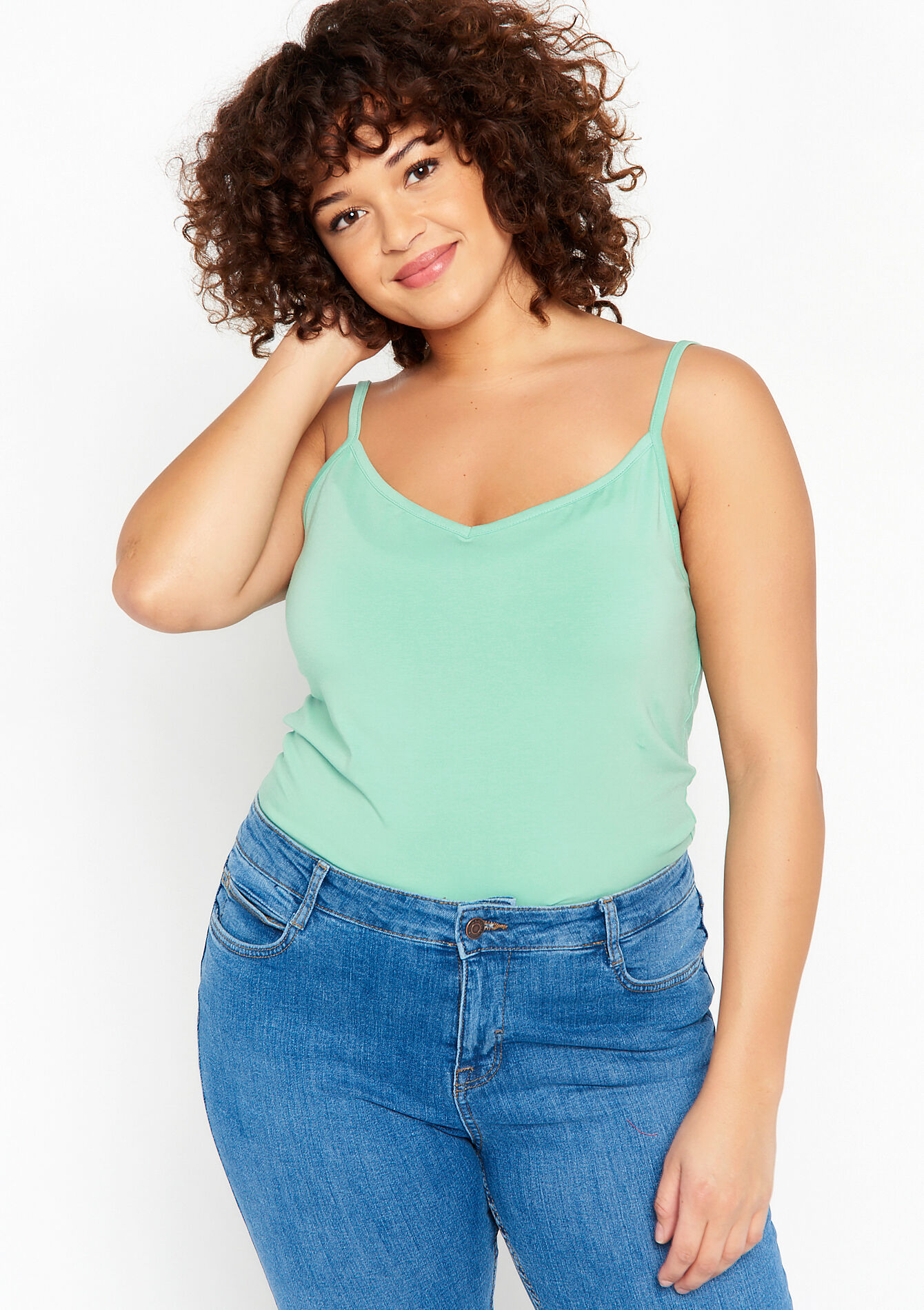 Top with spaghetti straps, Top with spaghetti straps - MINT GREEN - 02200326_1723