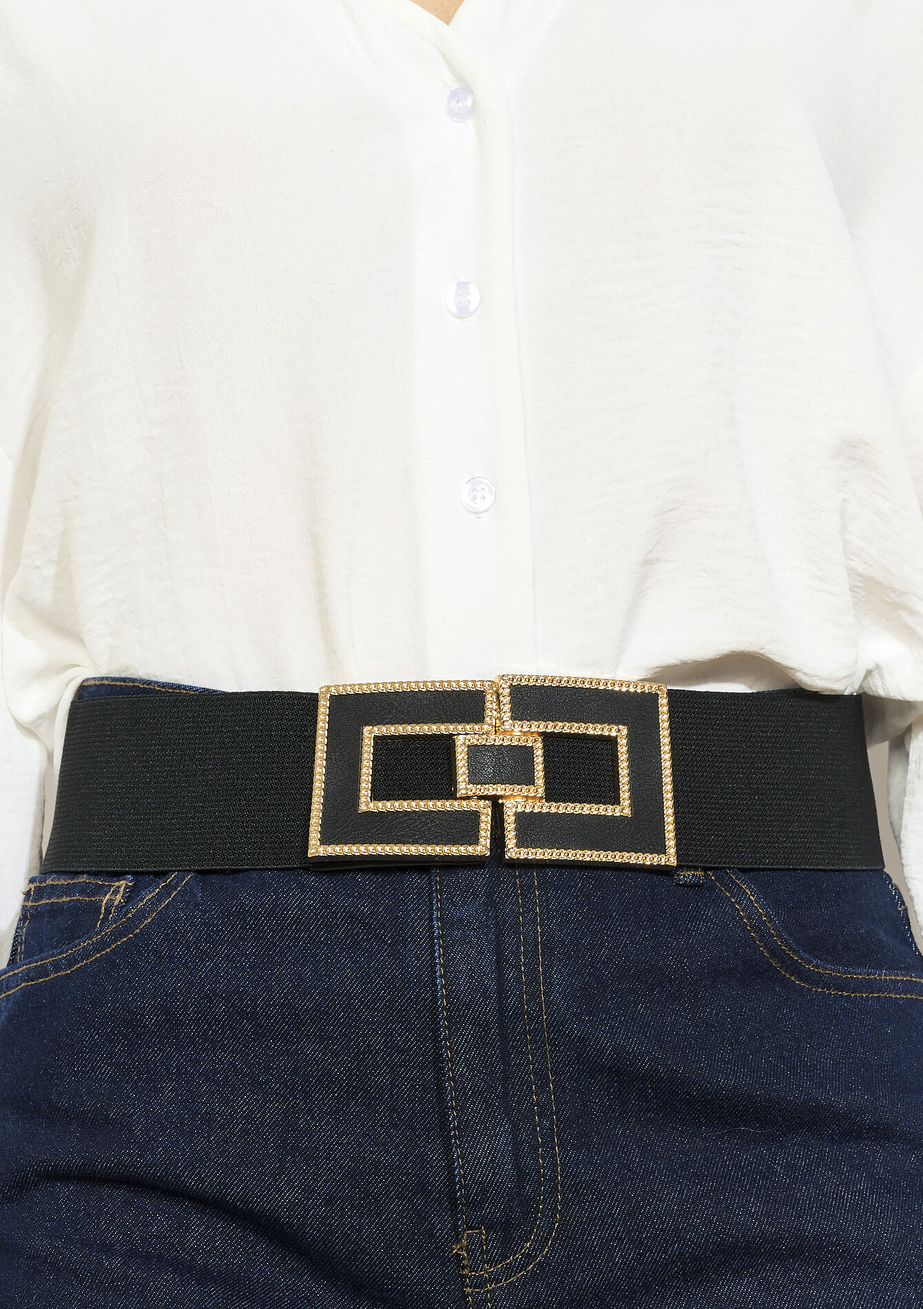 Ceinture géométrique, Ceinture géométrique - BLACK - 14001890_1119