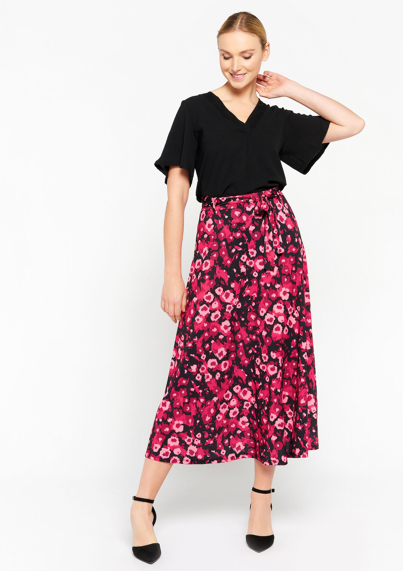 Maxirok met luipaardprint, Maxirok met luipaardprint - BLACK - 07101081_1119