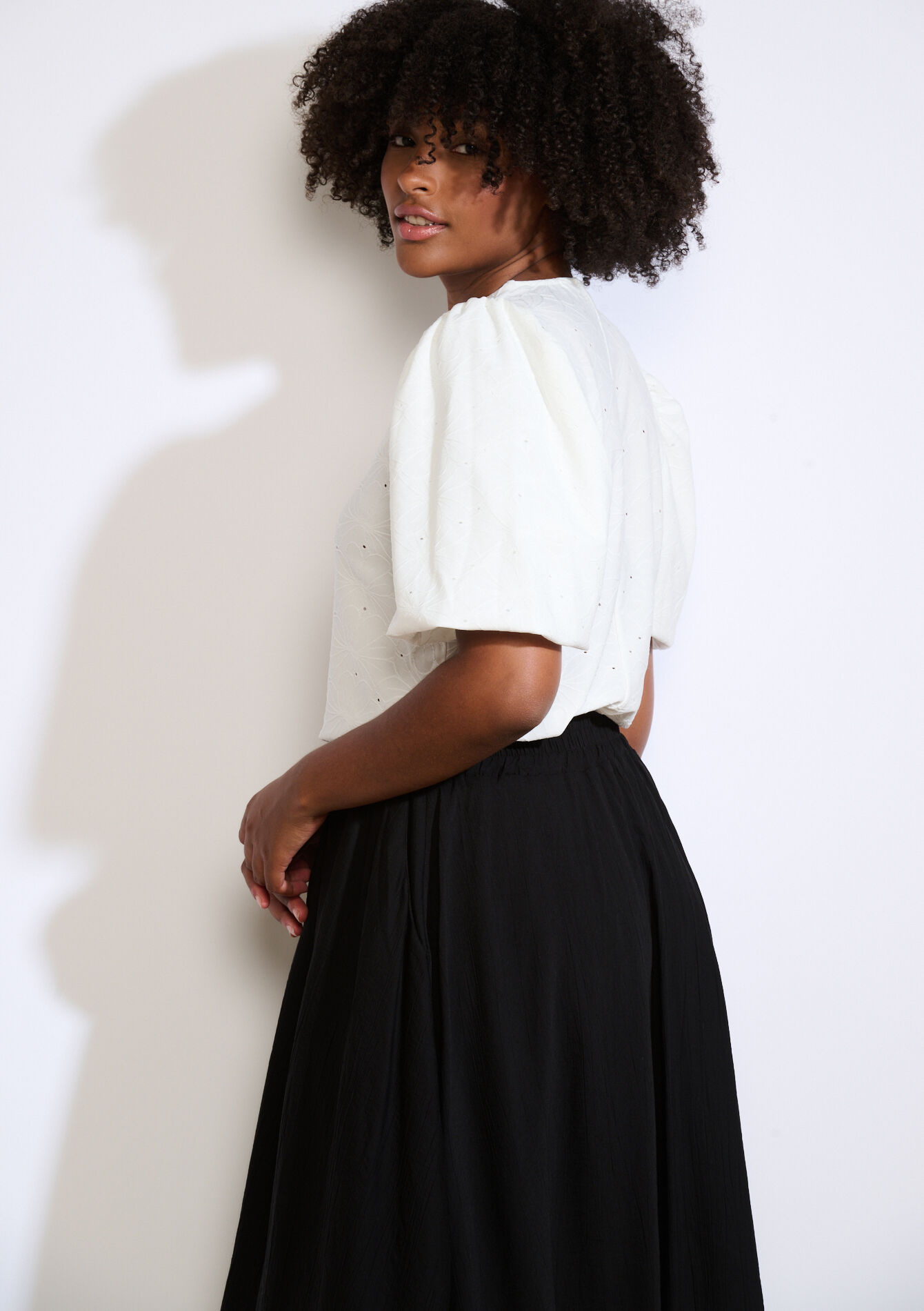 Top met pofmouwen, Top met pofmouwen - OFFWHITE - 02301892_1001