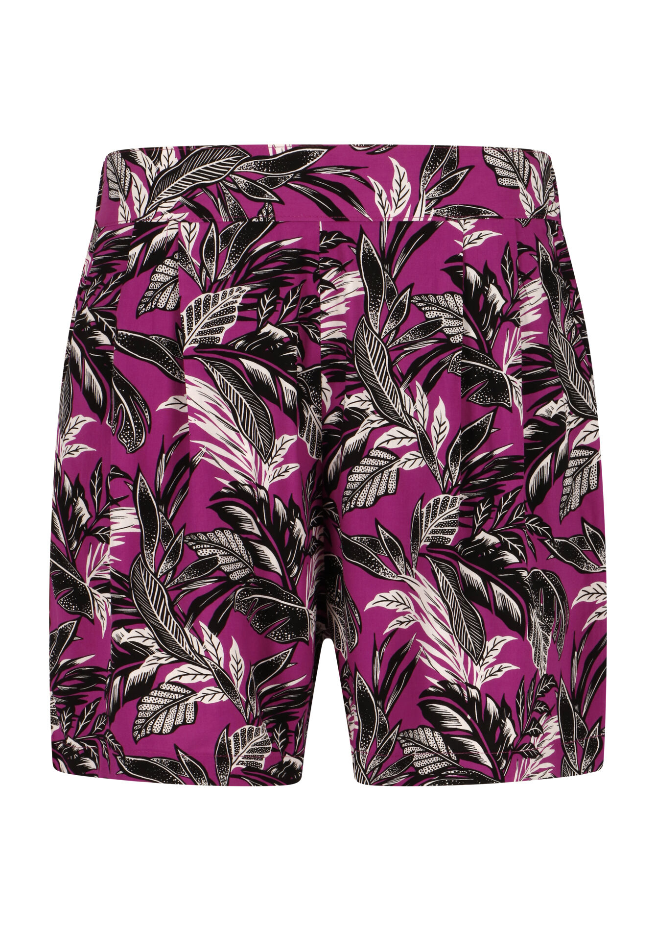 Shorts with tropical print, Shorts with tropical print - PURPLE BLUSH - 06100492_2577