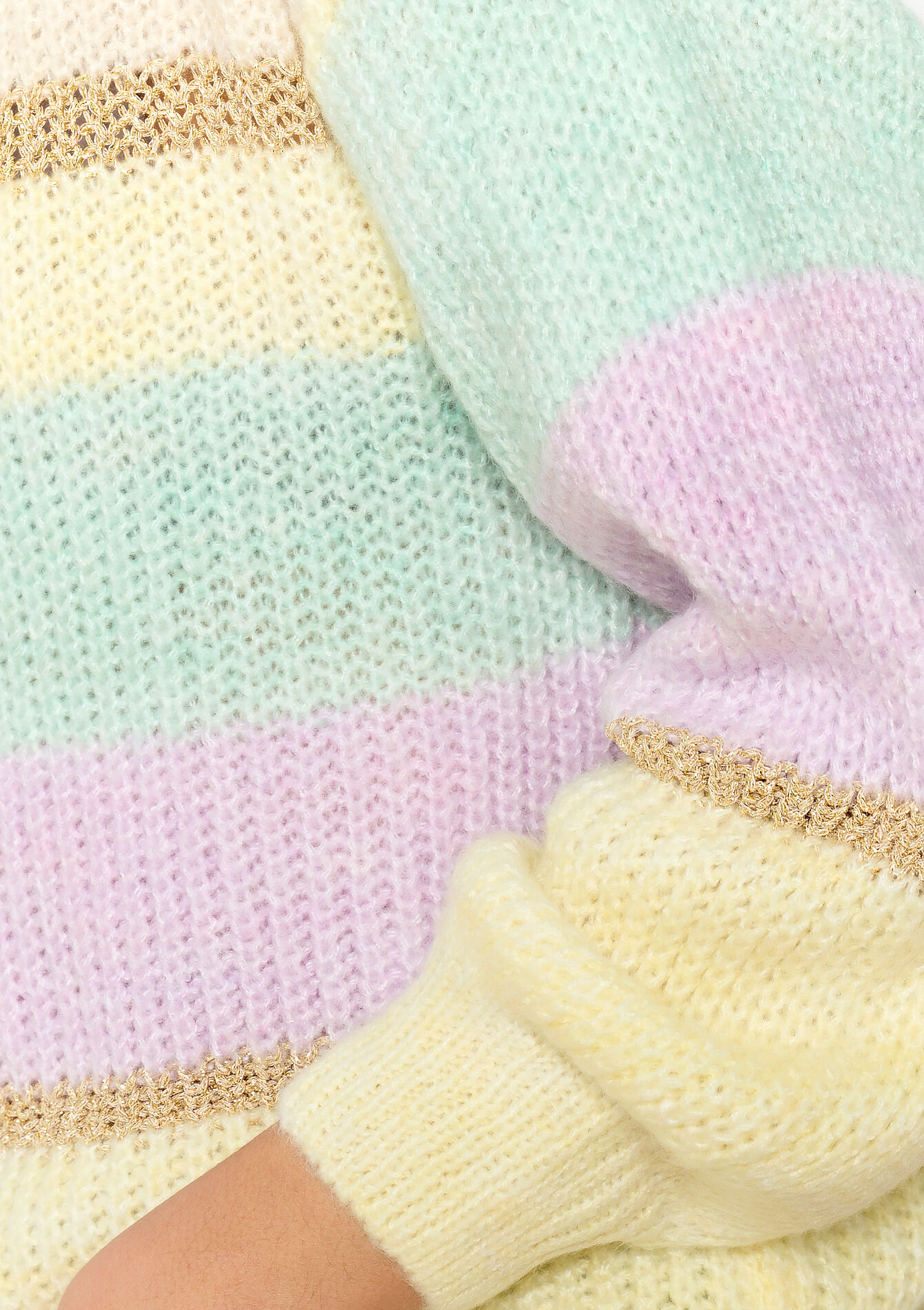 Sweater with colorblock, Sweater with colorblock - BEIGE CHINE - 04006896_4025