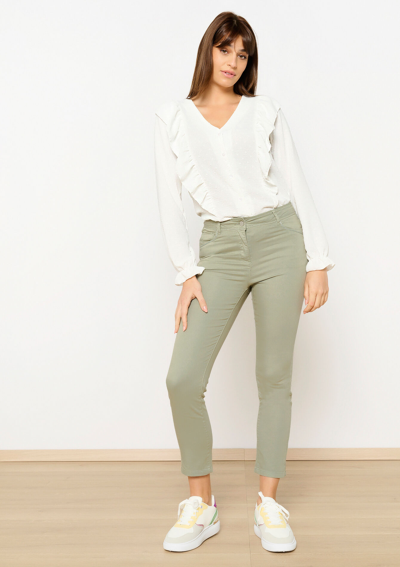 Slimfit broek, Slimfit broek - KHAKI FADED - 06004561_4326