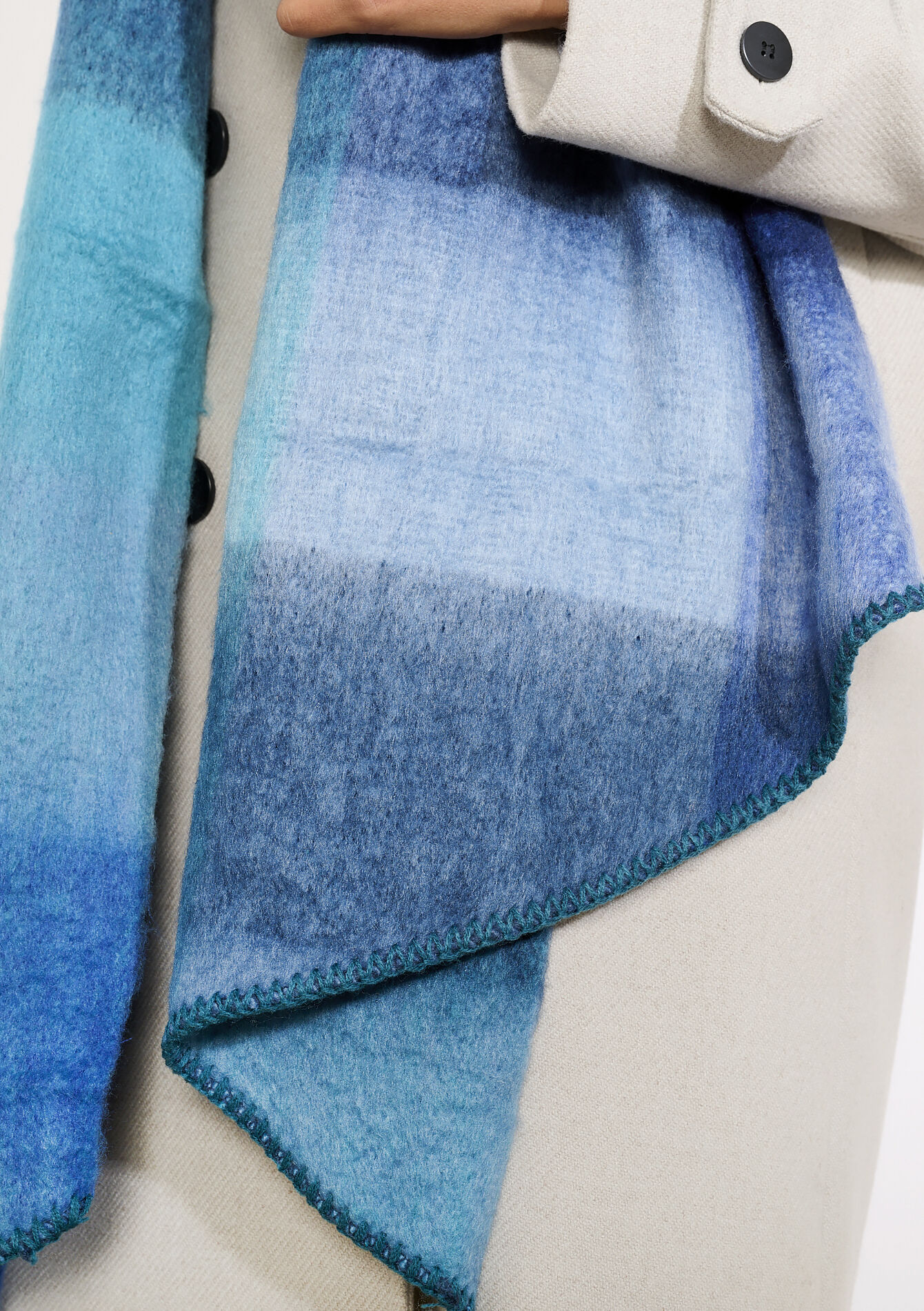 Zachte geruite sjaal, Zachte geruite sjaal - ELECTRIC BLUE - 17101390_1619