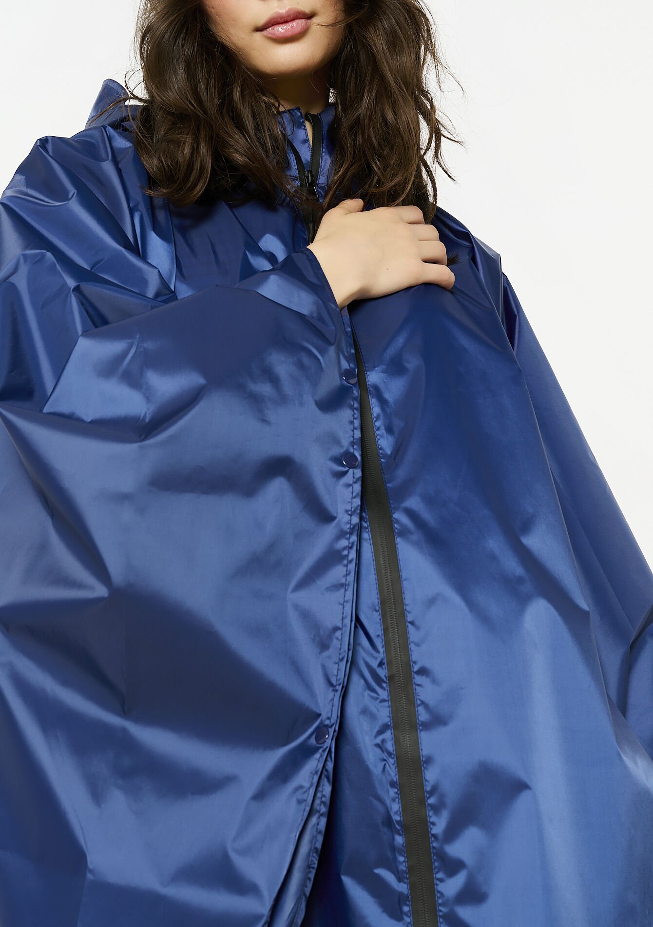 Regenponcho met capuchon en rits, Regenponcho met capuchon en rits - NAVY BASIC - 17101295_2723