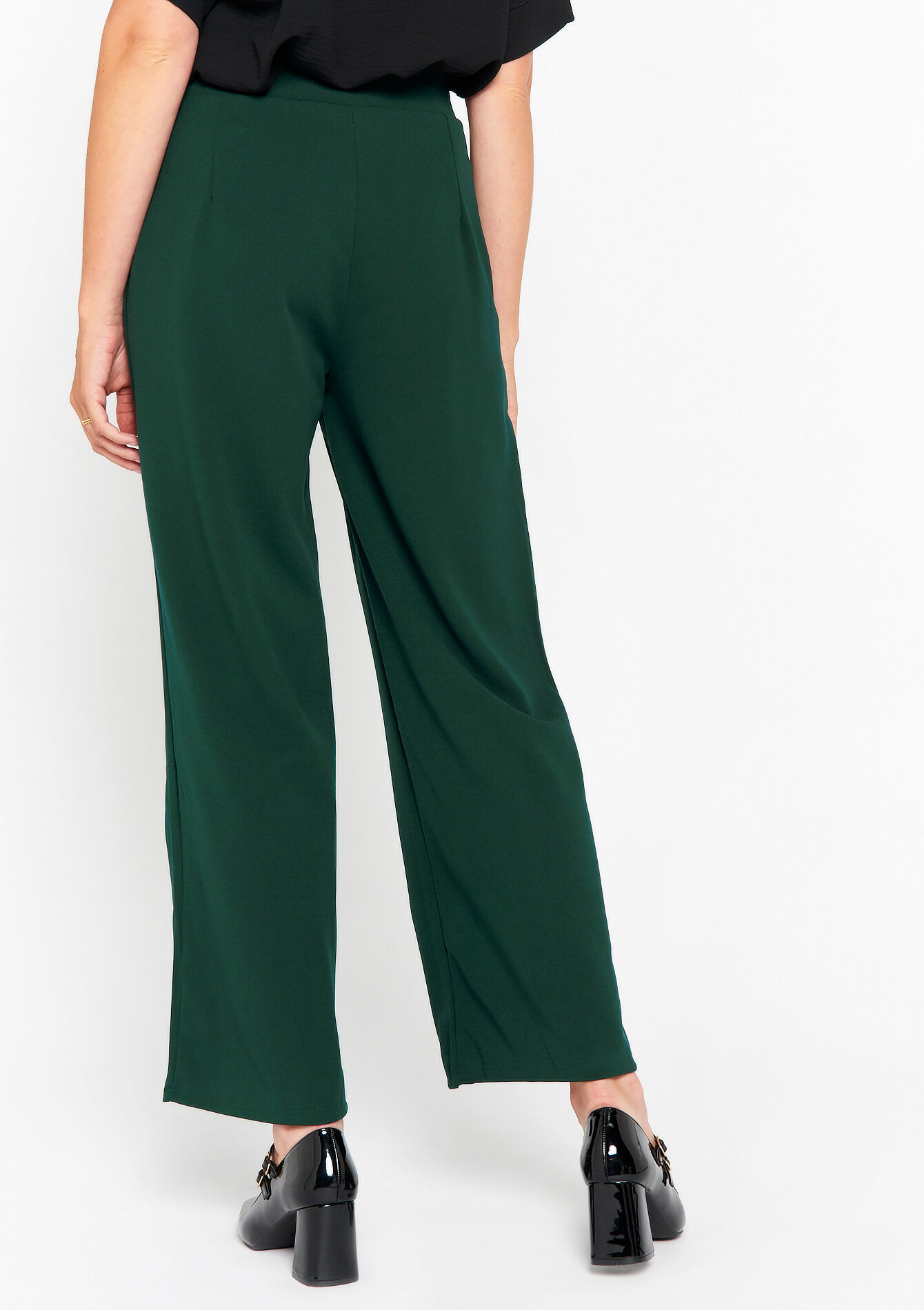 Wijde broek - BOTTLE GREEN - 06600775_1778