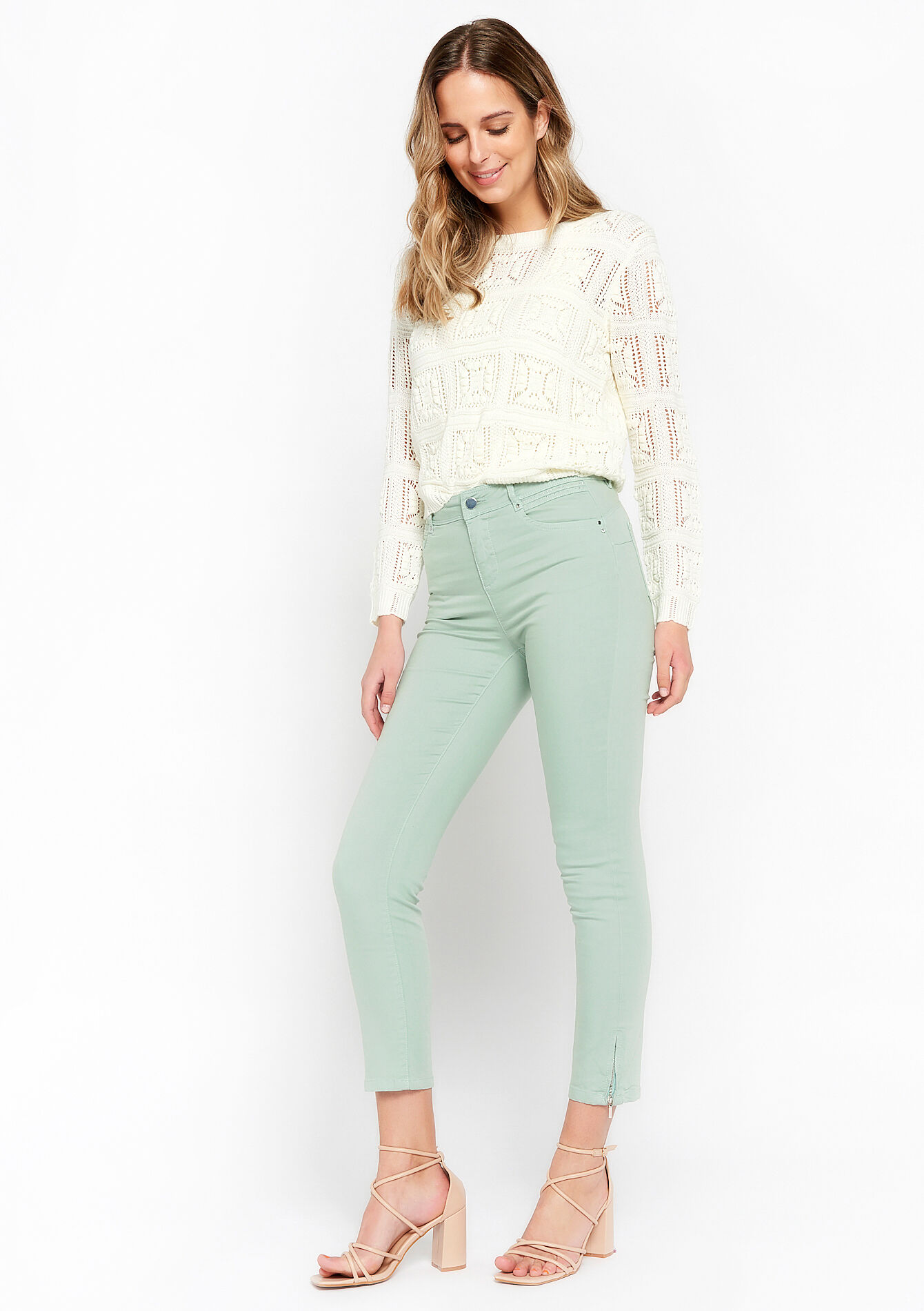 Skinny broek, Skinny broek - MINT GREEN - 06004307_1723