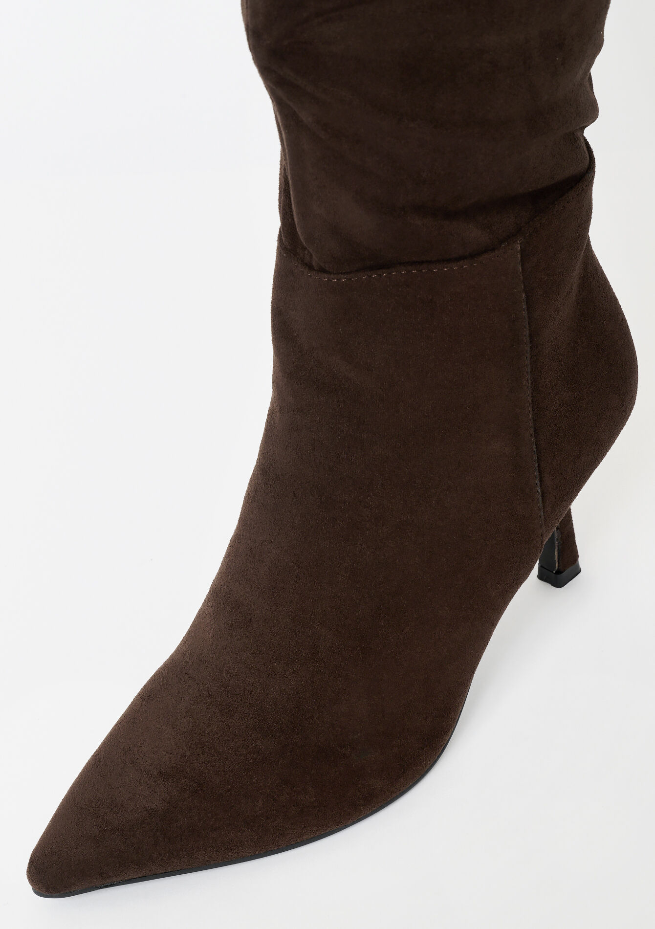 Bottes pointues en suédine, Bottes pointues en suédine - BROWN DARK CHOCOLATE - 13100322_3720