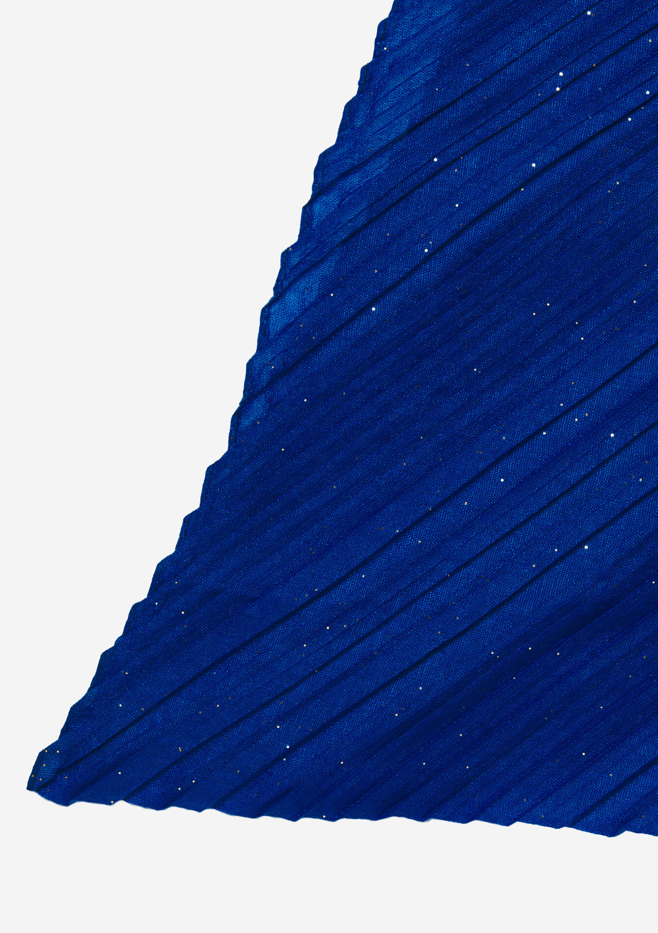 Scarf with plissé and sequins - BLUE FAIENCE - 17101258_1584