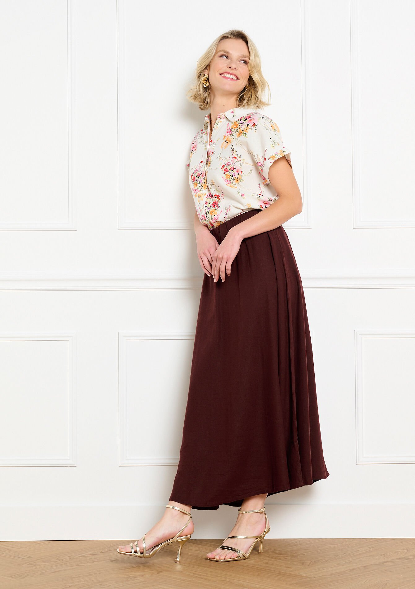 Midi rok met volume, Midi rok met volume, , hi-res
