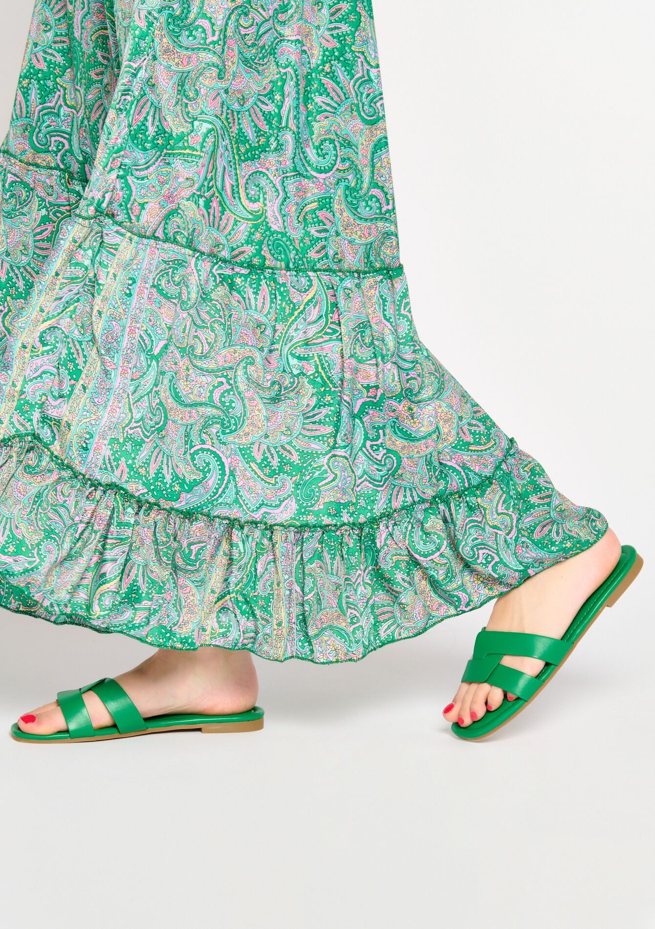 Flat mules - GREEN APPLE - 13000687_1783