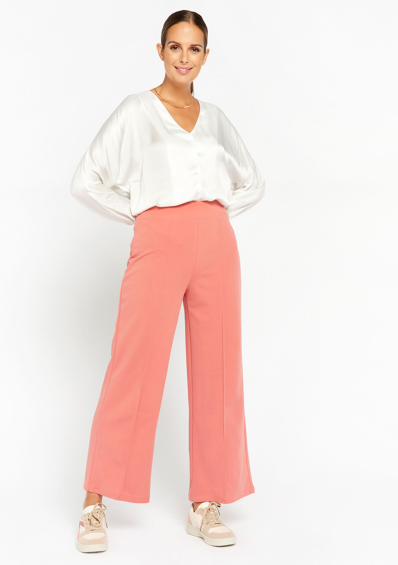 Wijde broek, Wijde broek - COSMETIC PINK - 06600775_5733