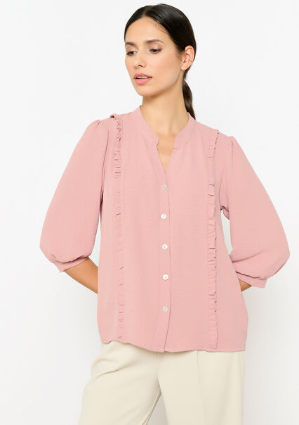 Blouse met ruches - NUDE PINK - 05702493_1301