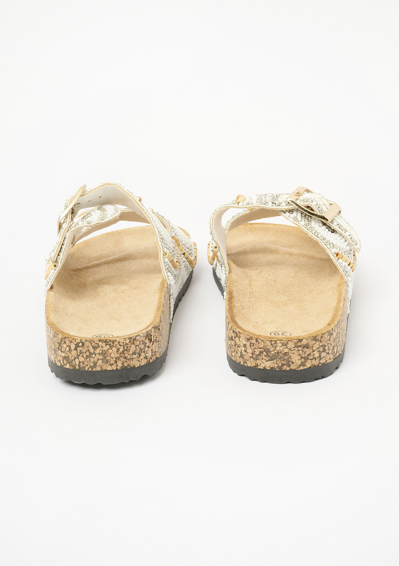 Mules avec perles, Mules avec perles - OPTICAL WHITE - 13000745_1019