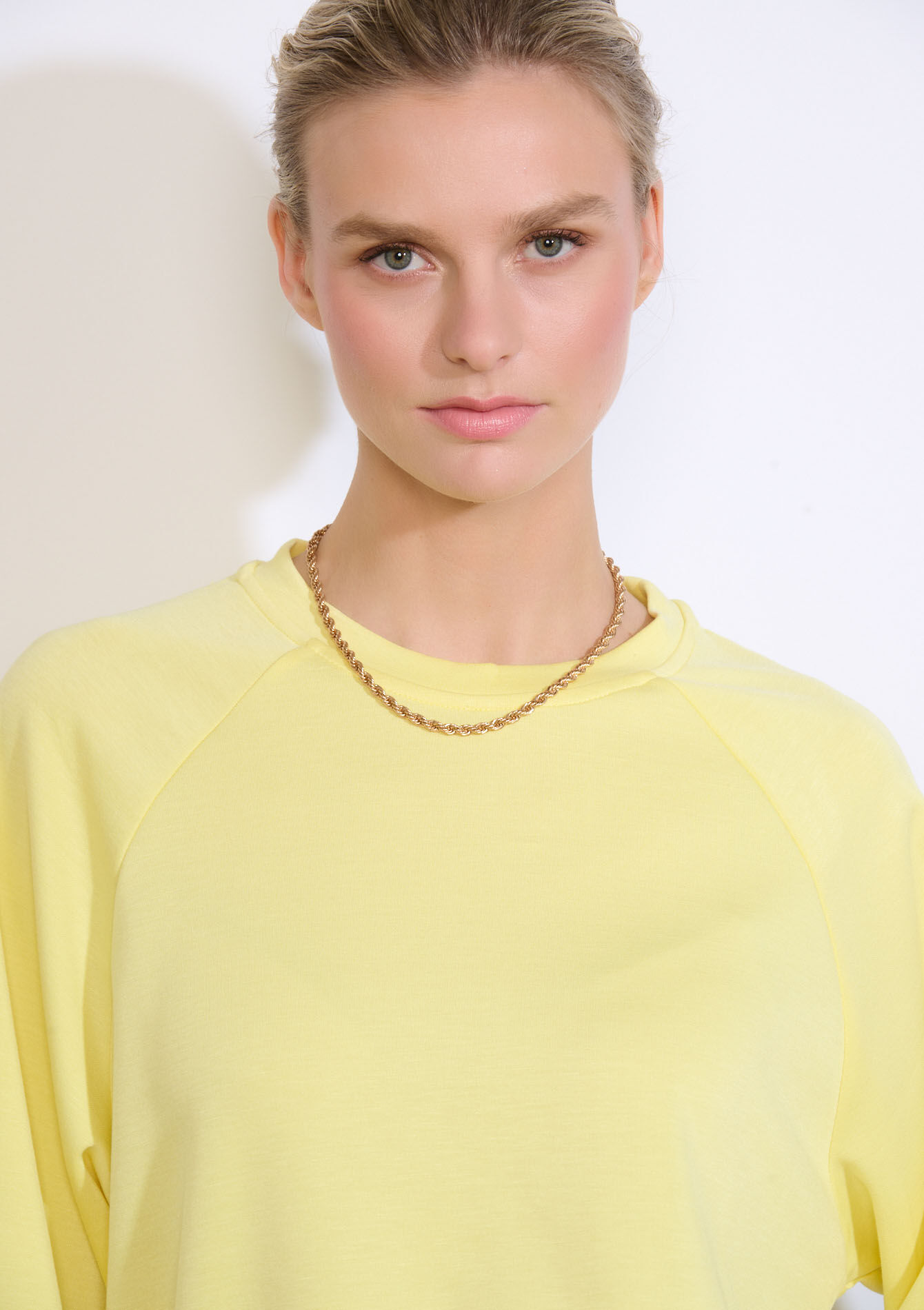 Sweat ample manches 3/4 - YELLOW PASTEL - 15100411_5004