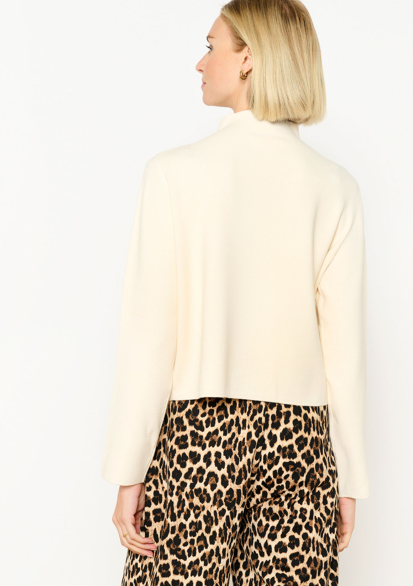 Trui met opstaande kraag - VANILLA WHITE - 04006538