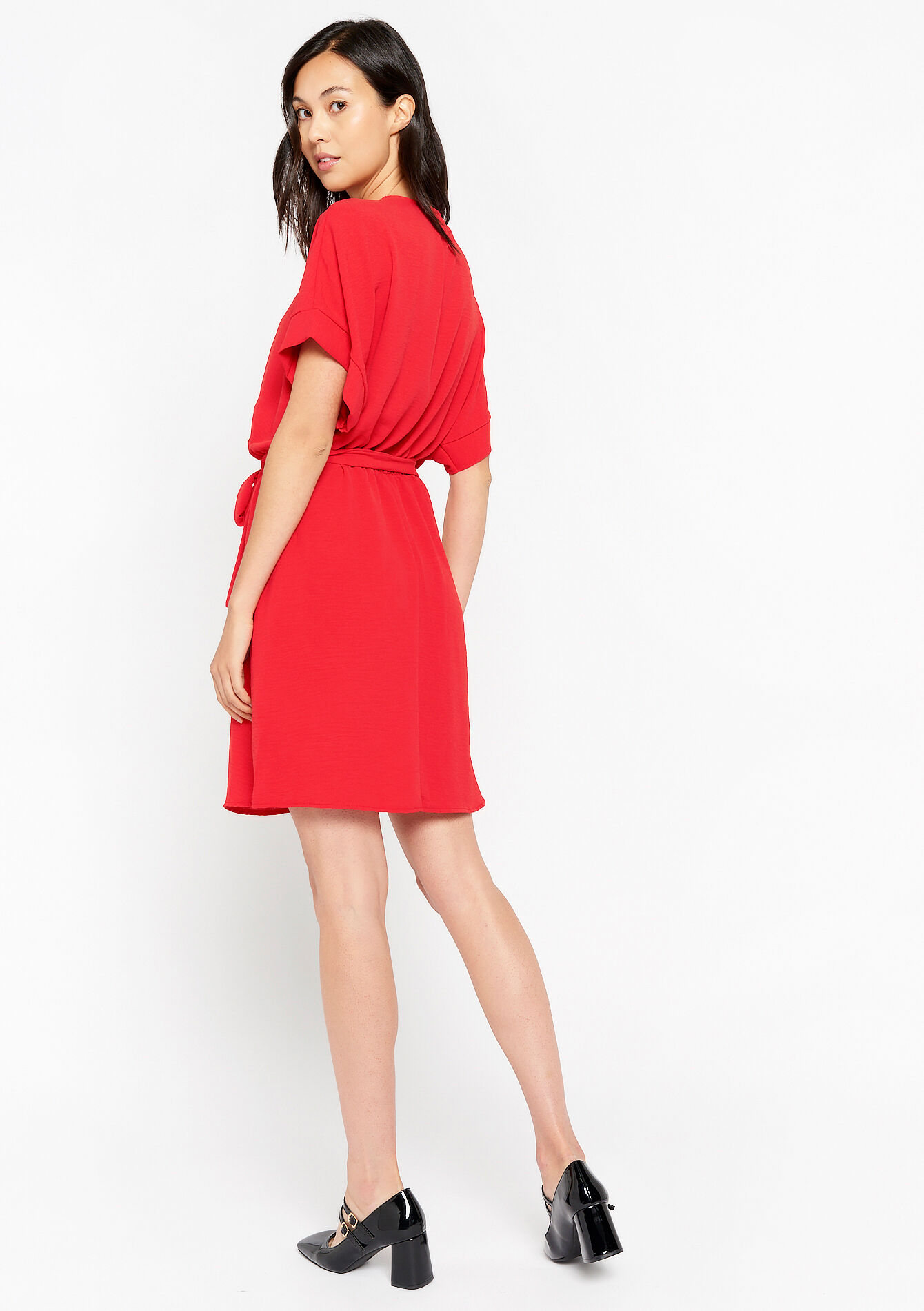 Jurk met vleermuismouwen, Jurk met vleermuismouwen - RED LOLLIPOP - 08103389_5301