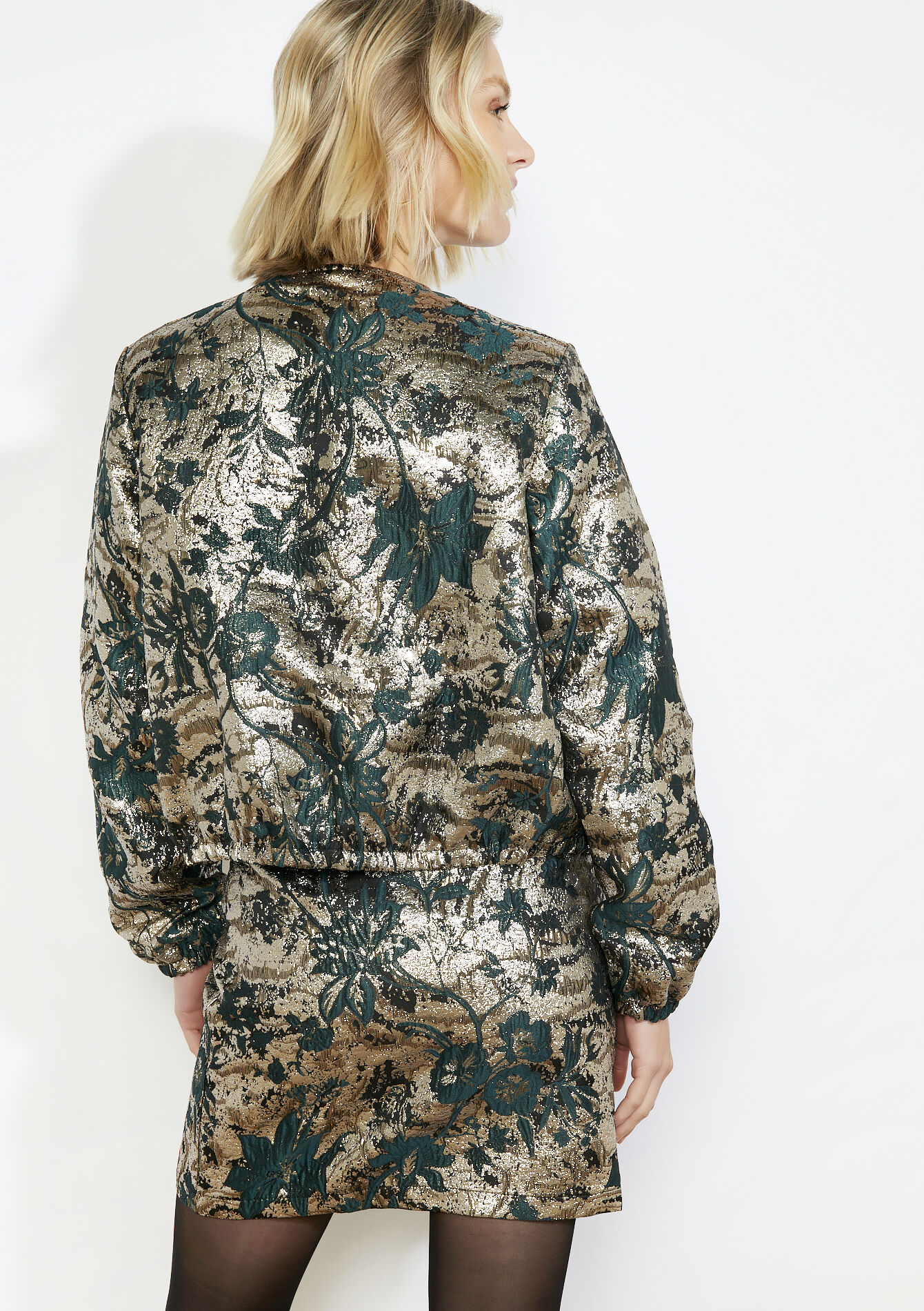 Jacquard bomberjack, Jacquard bomberjack - BOTTLE GREEN - 09101126_1778