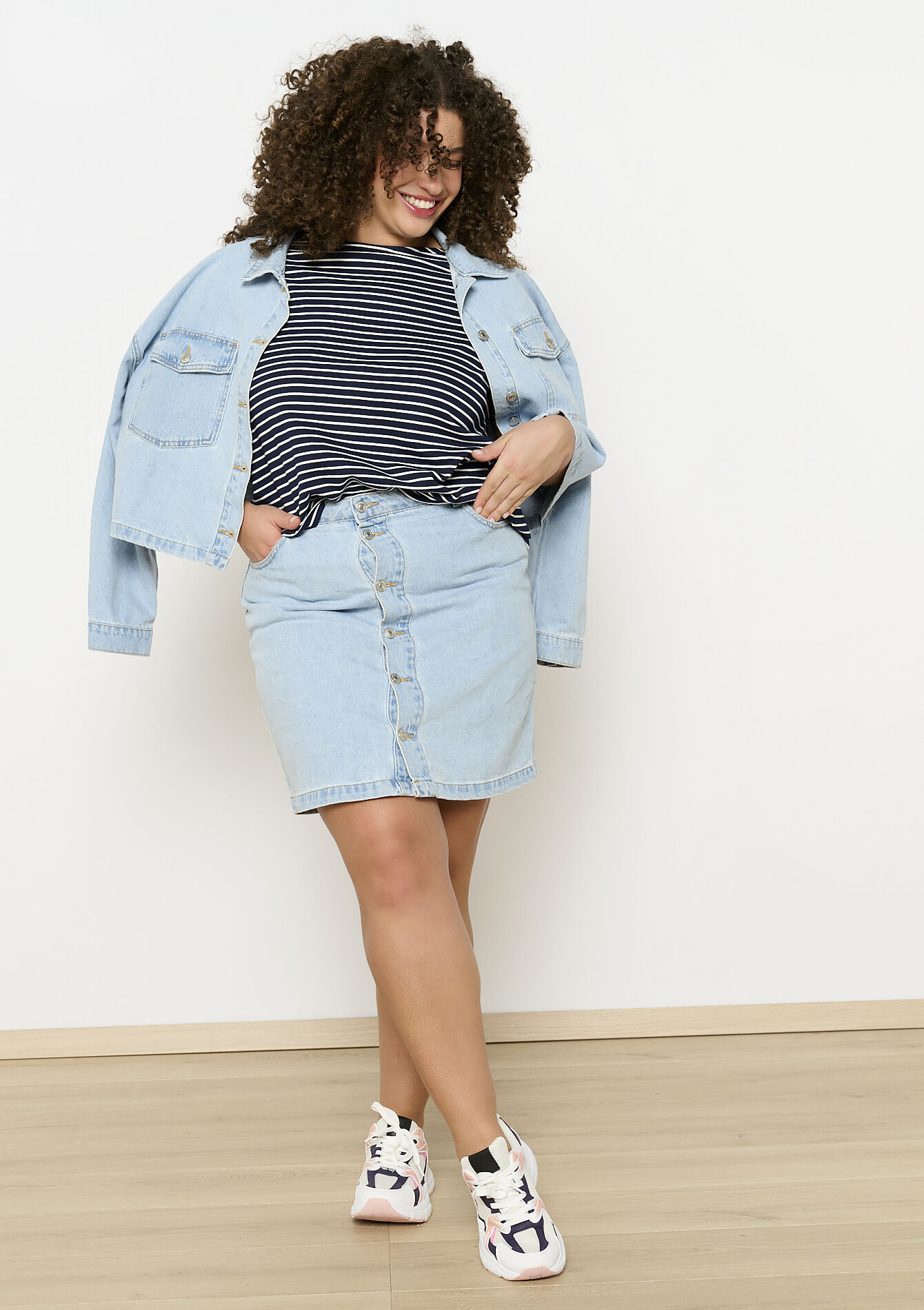 T-shirt à rayures à manches courtes, T-shirt à rayures à manches courtes - NAVY BASIC - 02301632_2723