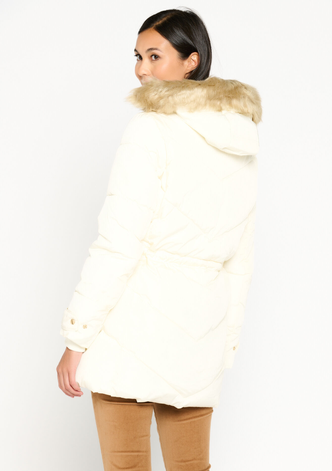 Quilted jacket with hood, Quilted jacket with hood - VANILLA WHITE - 23000588_1013