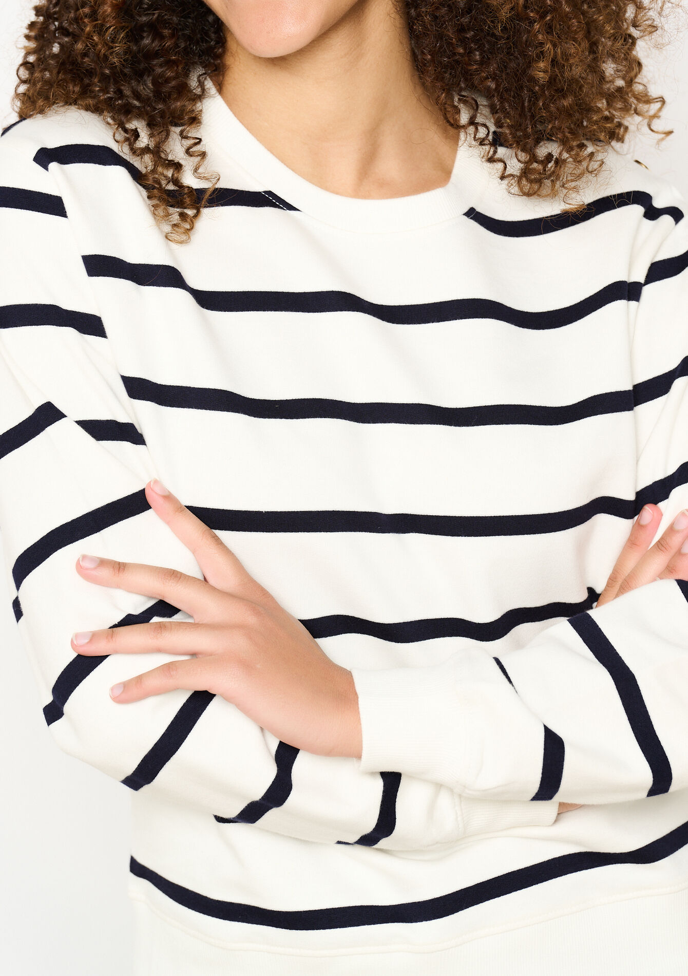 Gestreepte sweater, Gestreepte sweater - VANILLA WHITE - 03001752_1013