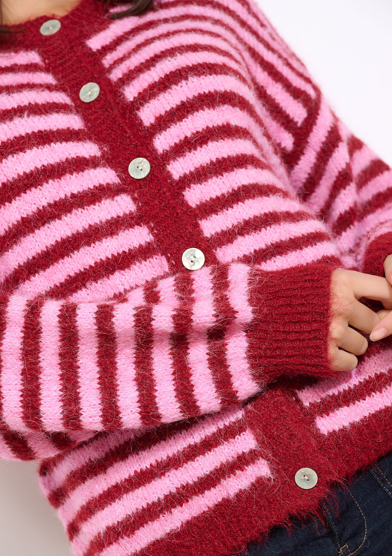 Gilet rayé doux, Gilet rayé doux - BORDEAU WINE - 04101385_1467