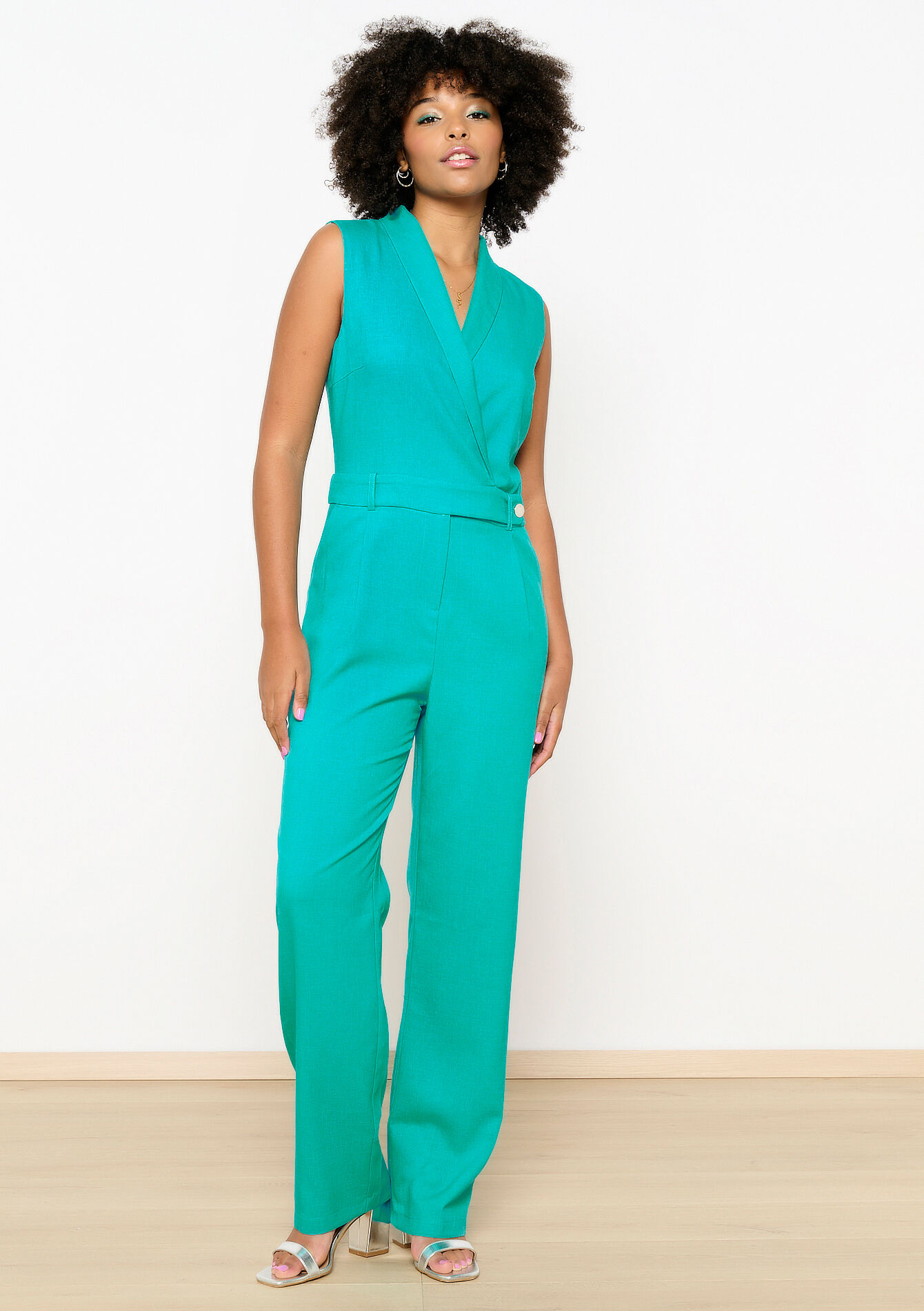Combinaison style tailleur, Combinaison style tailleur - TURQUOISE - 1102488