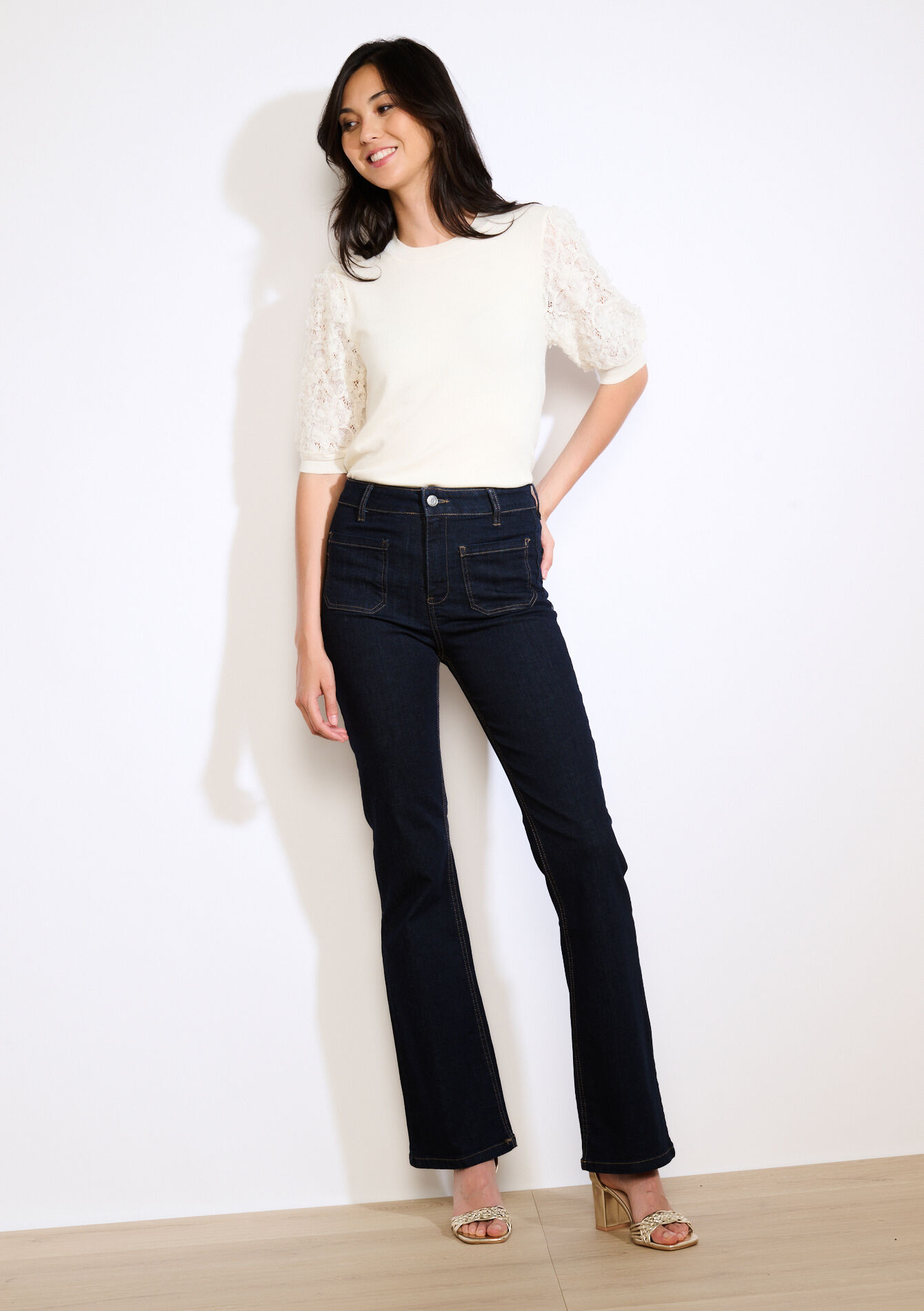 Top manches dentelle, Top manches dentelle - OFFWHITE - 04006916