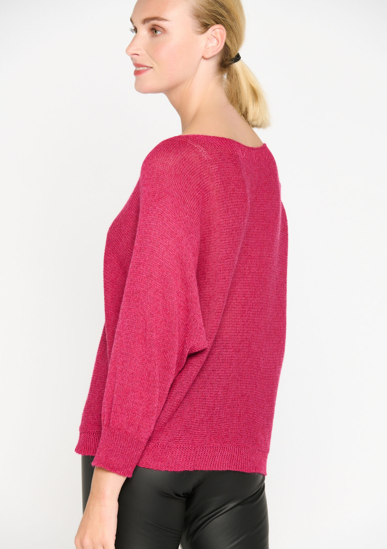 Pullover with batwing sleeves, Pullover with batwing sleeves - FUCHSIA - 04006057_5626