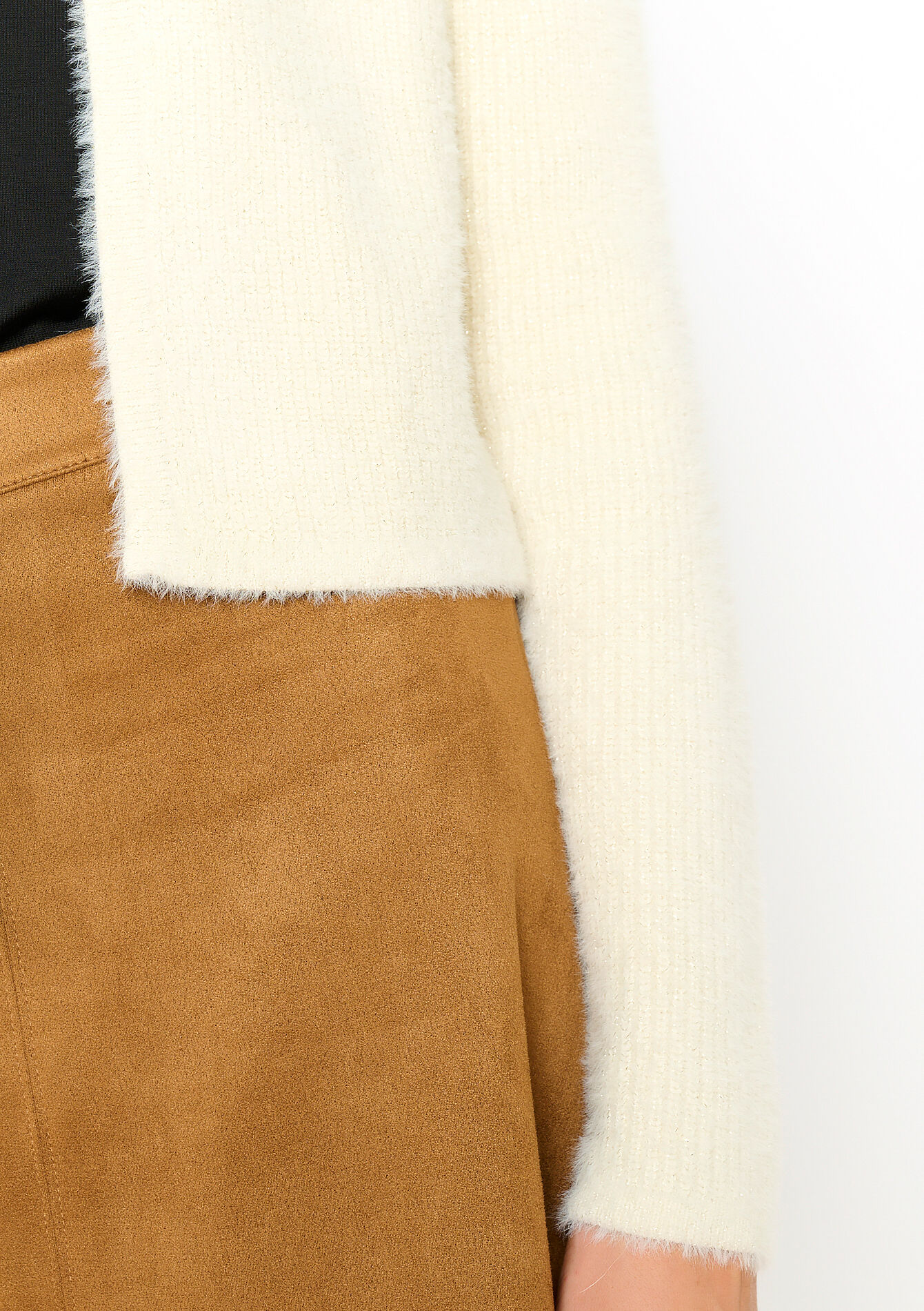 Short bolero in eyelash, Short bolero in eyelash - VANILLA WHITE - 04101145_1013