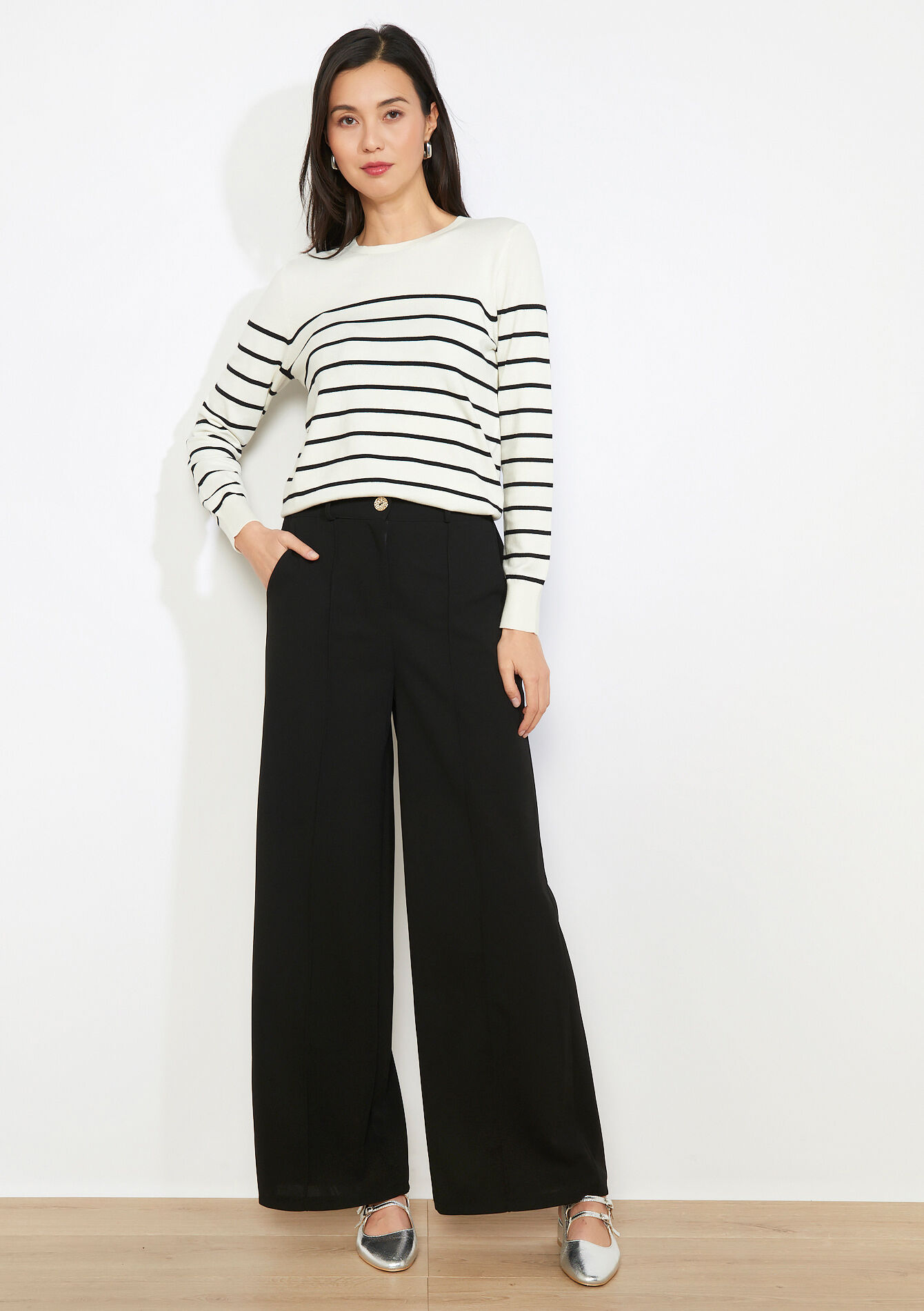 Chic striped sweater - OFFWHITE - 04007021