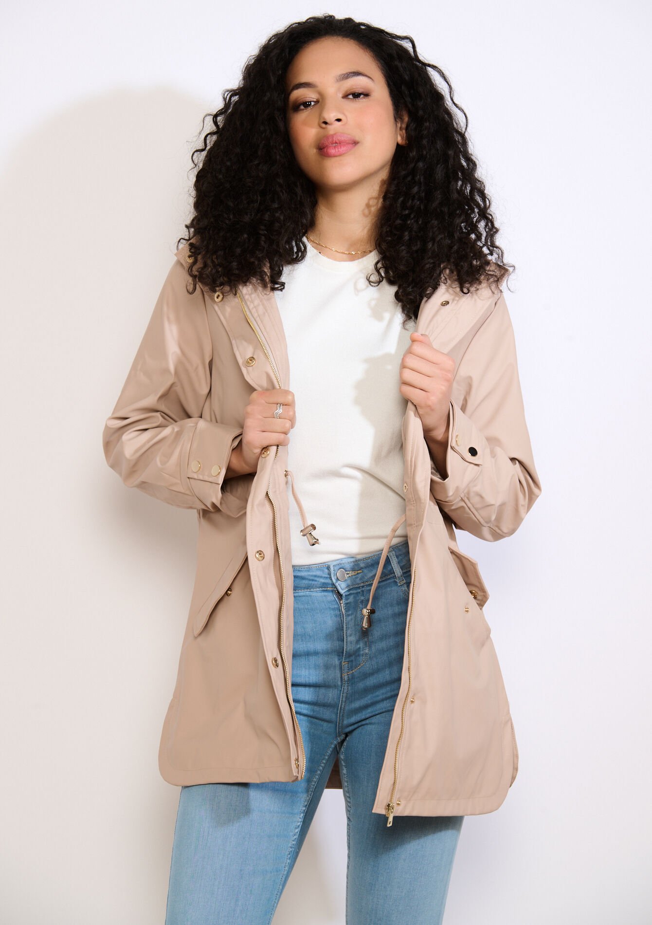 Parka légère à capuche - BEIGE SAND - 23000793_1940