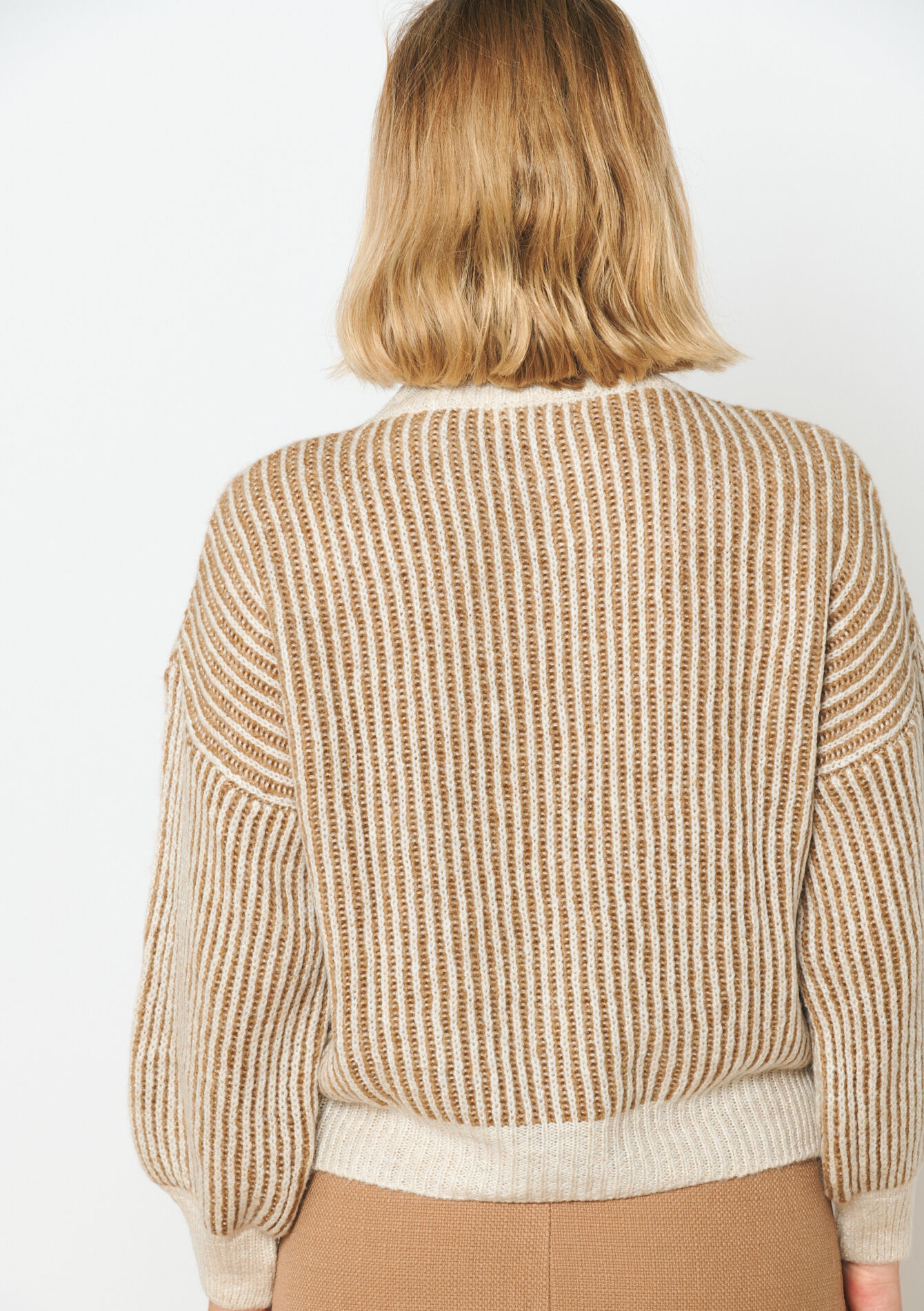 Striped pullover - TAUPE - 04006339_1021