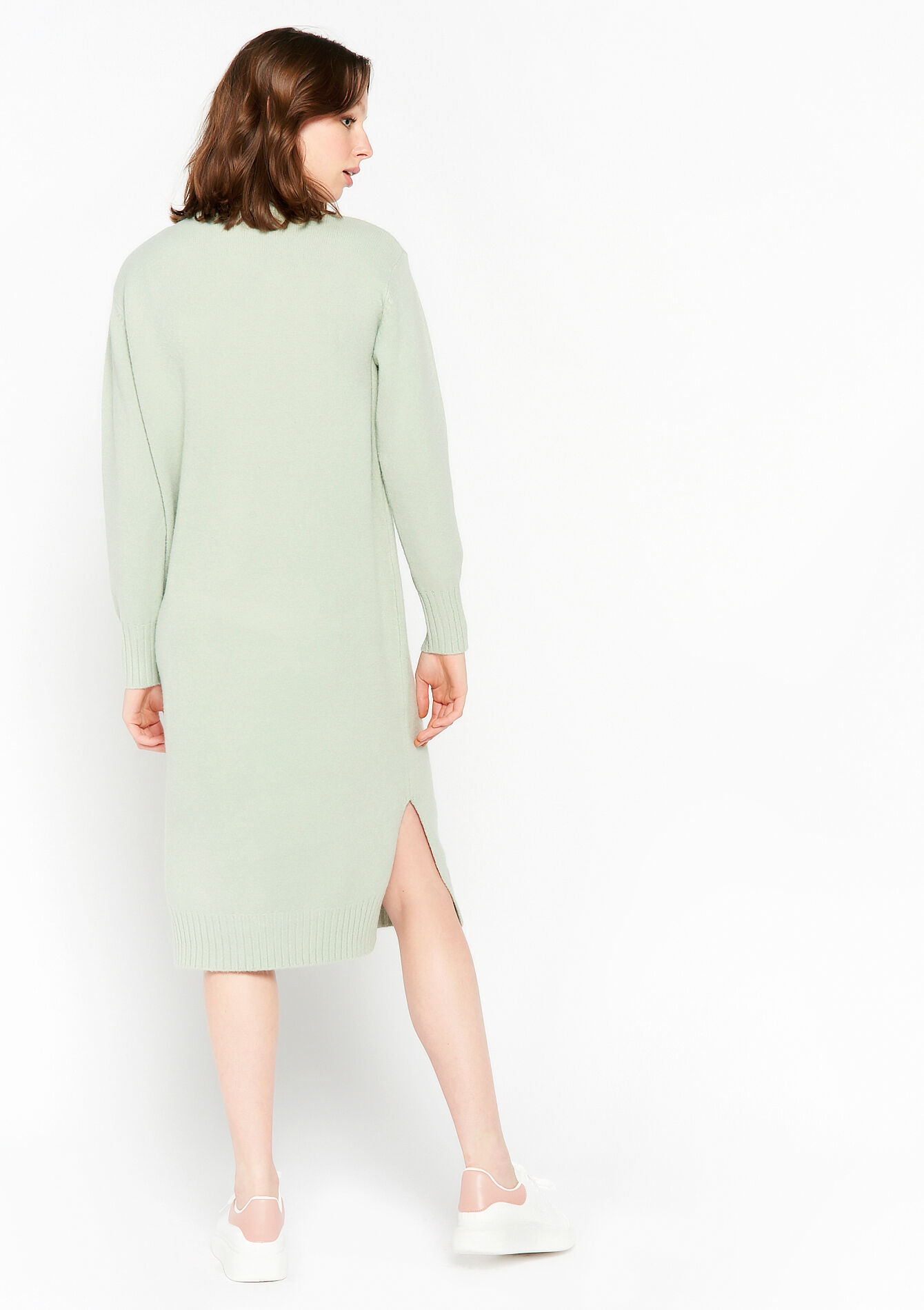 Robe pull à col roulé, Robe pull à col roulé - MINT GREEN - 1070414
