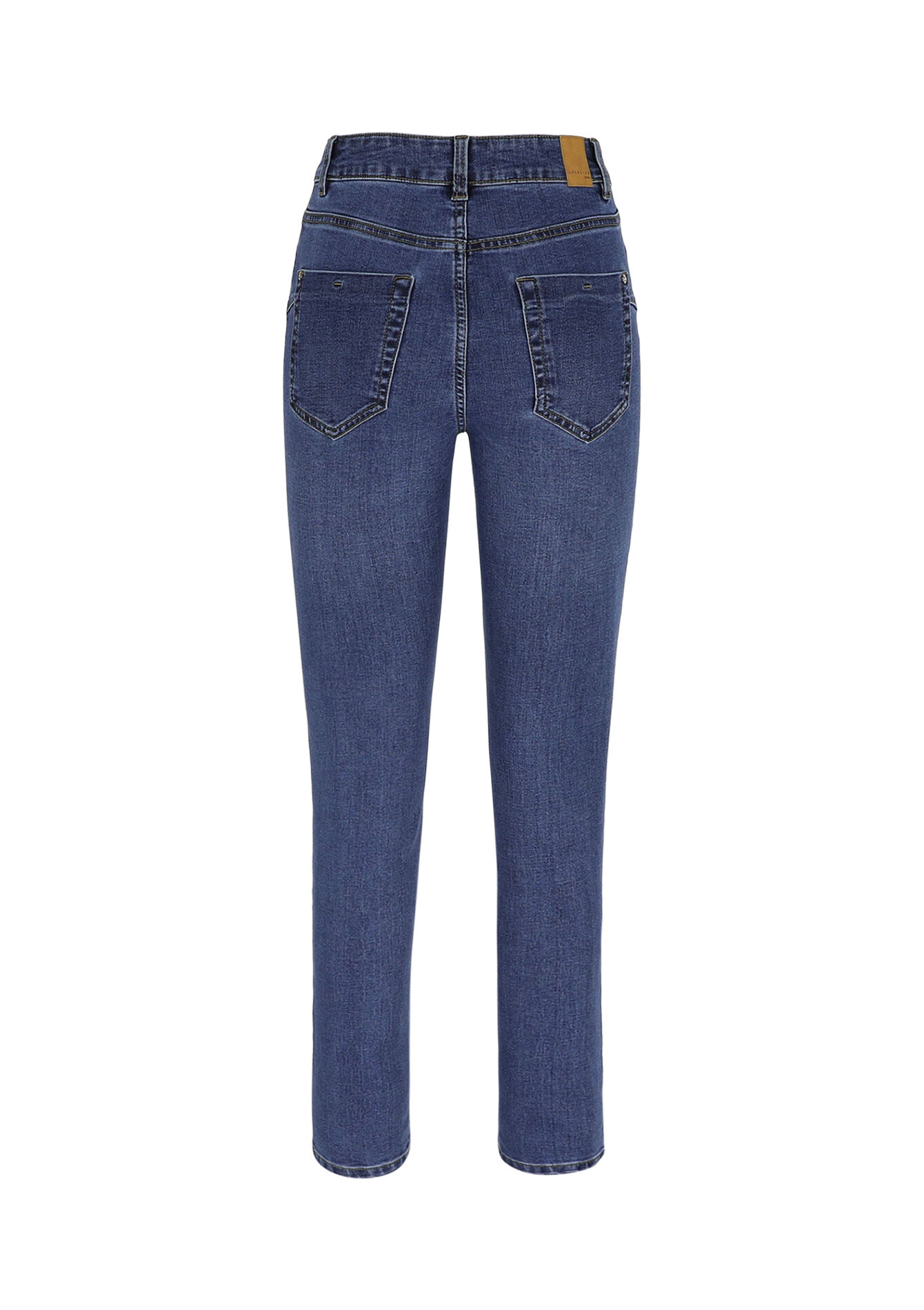 Slim jeans met hoge taille - MEDIUM BLUE - 22000588_0500