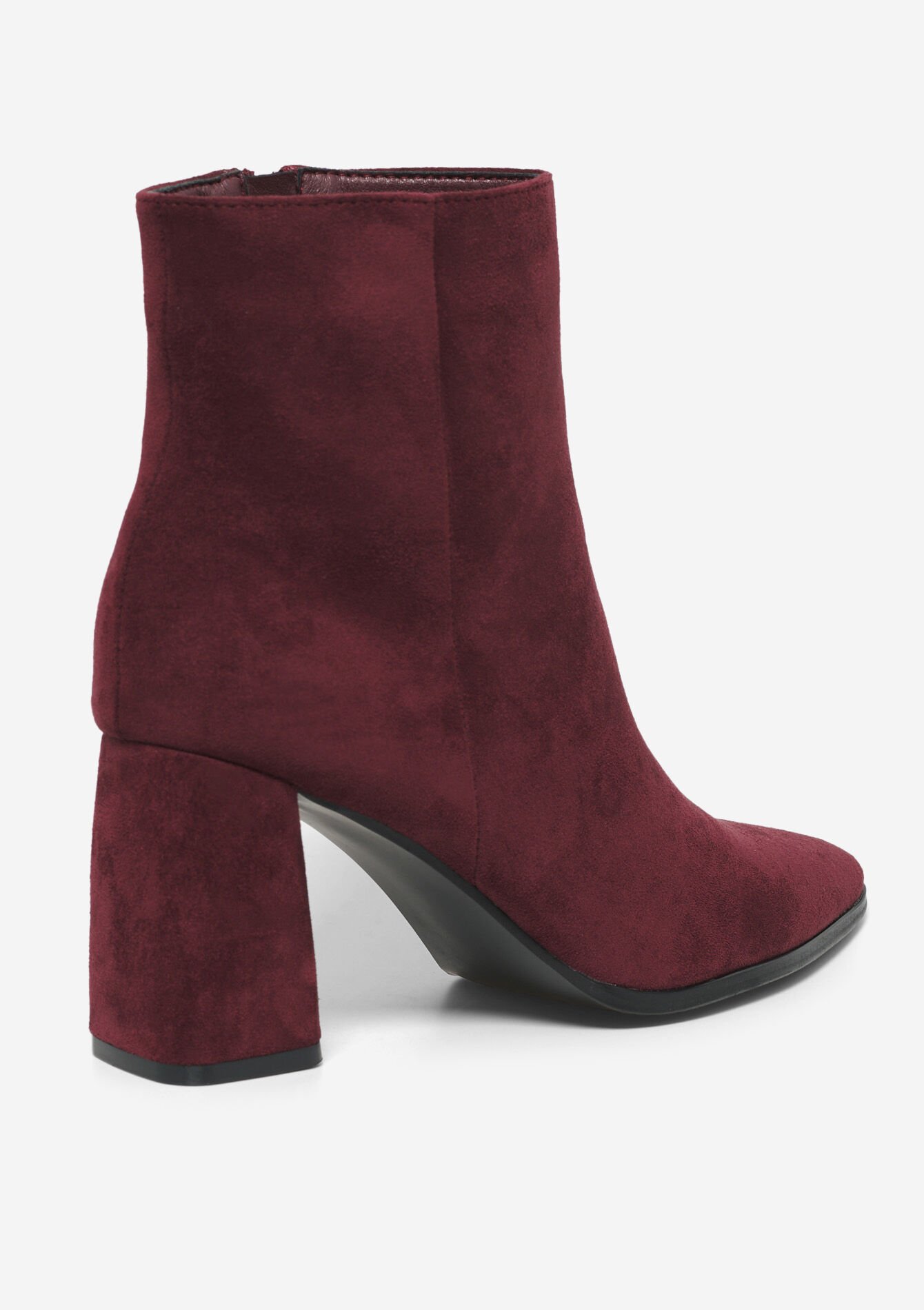 Enkellaarsjes in suèdelook, Enkellaarsjes in suèdelook - BORDEAU WINE - 13100323_1467