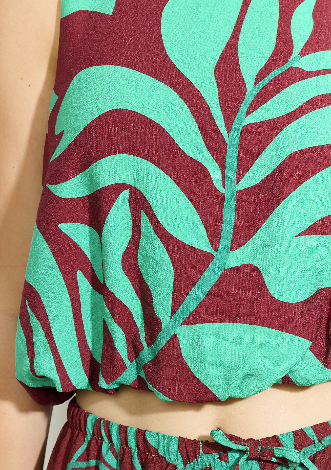 Mouwloze top met print - BROWN DARK CHOCOLATE - 05702899_3720