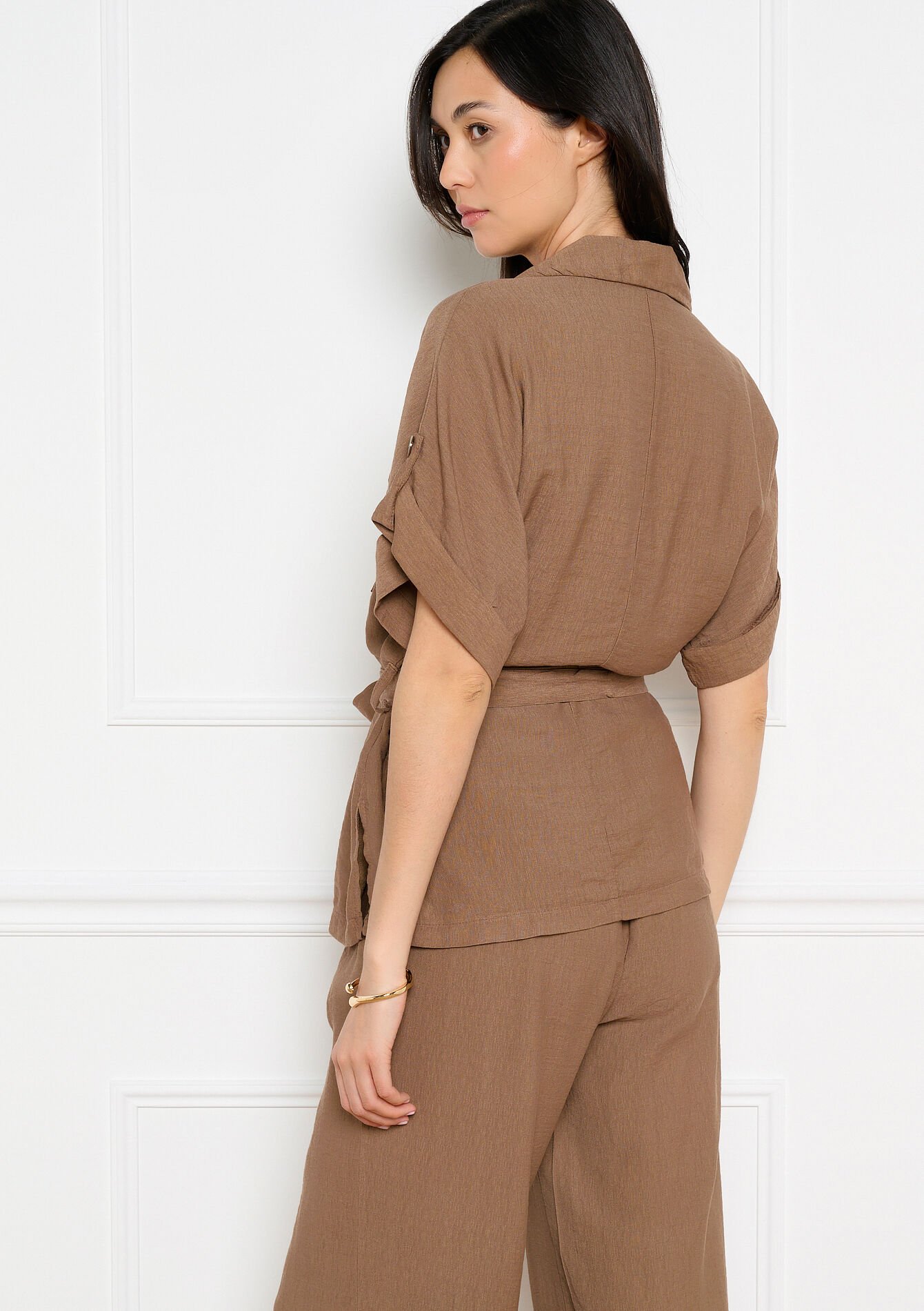 Belted safari jacket - TAUPE - 09101202_1021