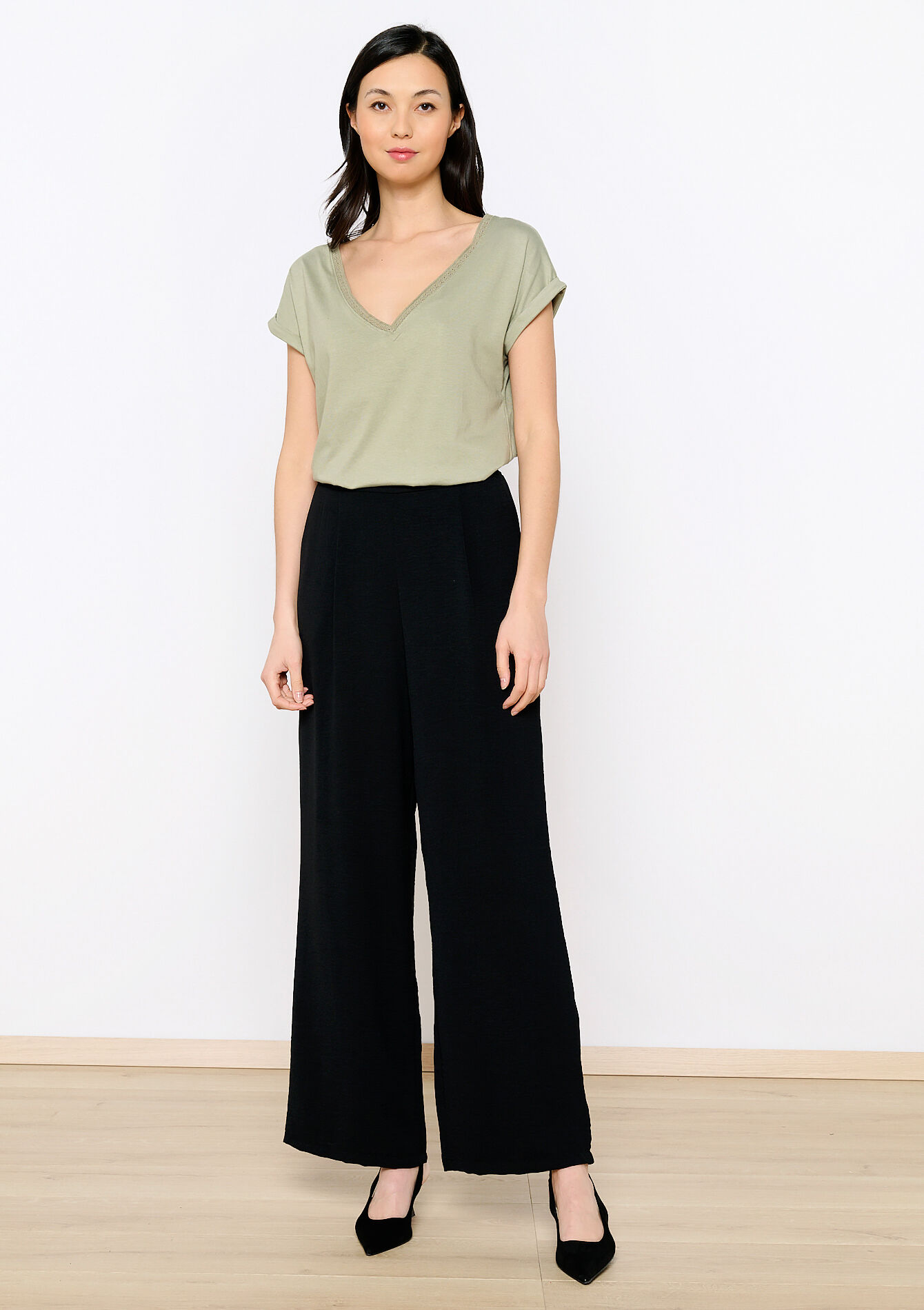 Pantalon froissé, Pantalon froissé - BLACK - 1074183