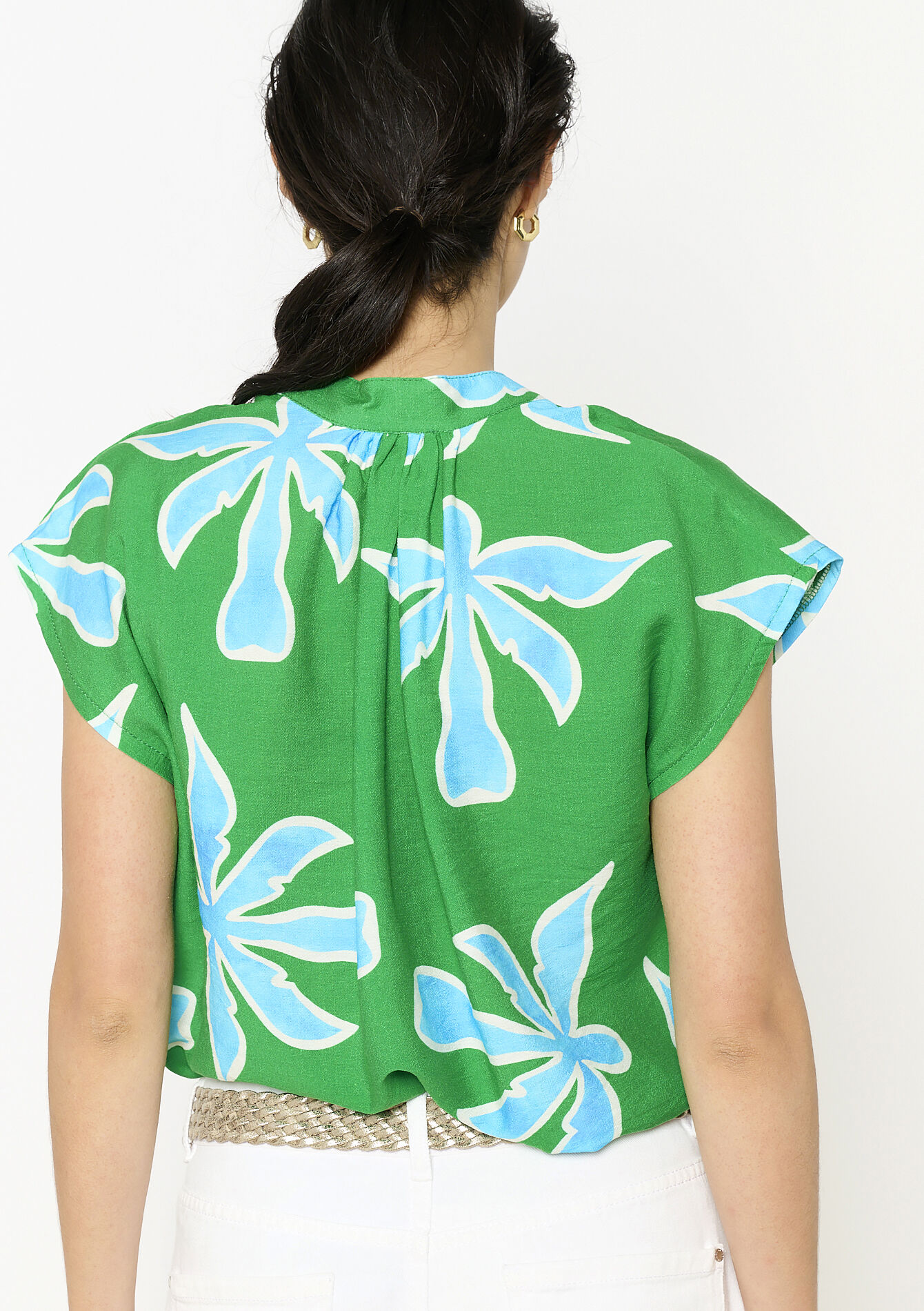 Floral blouse - GREEN APPLE - 05702868_1783