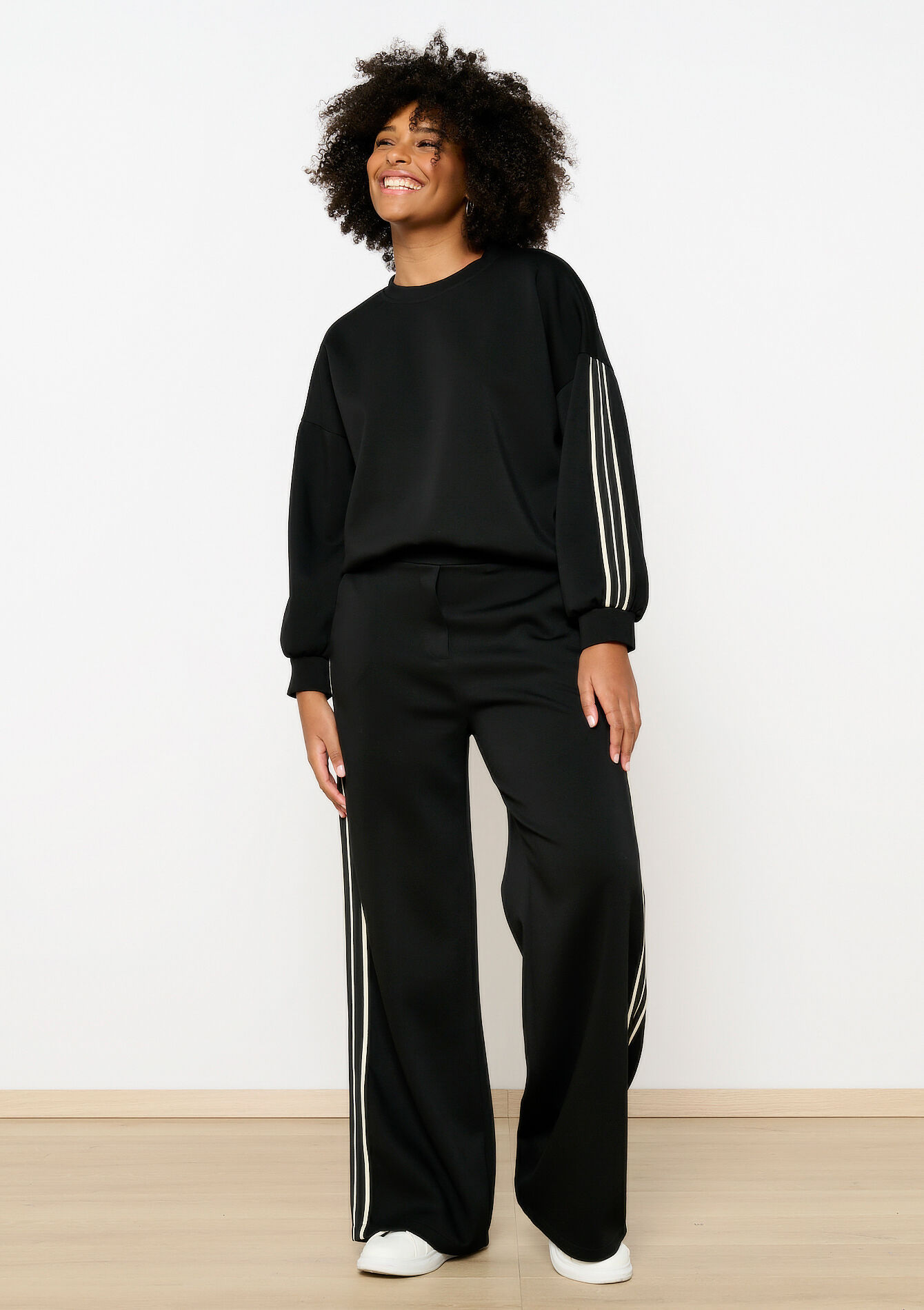 Trainingsbroek met strepen, Trainingsbroek met strepen - BLACK - 15100327_1119